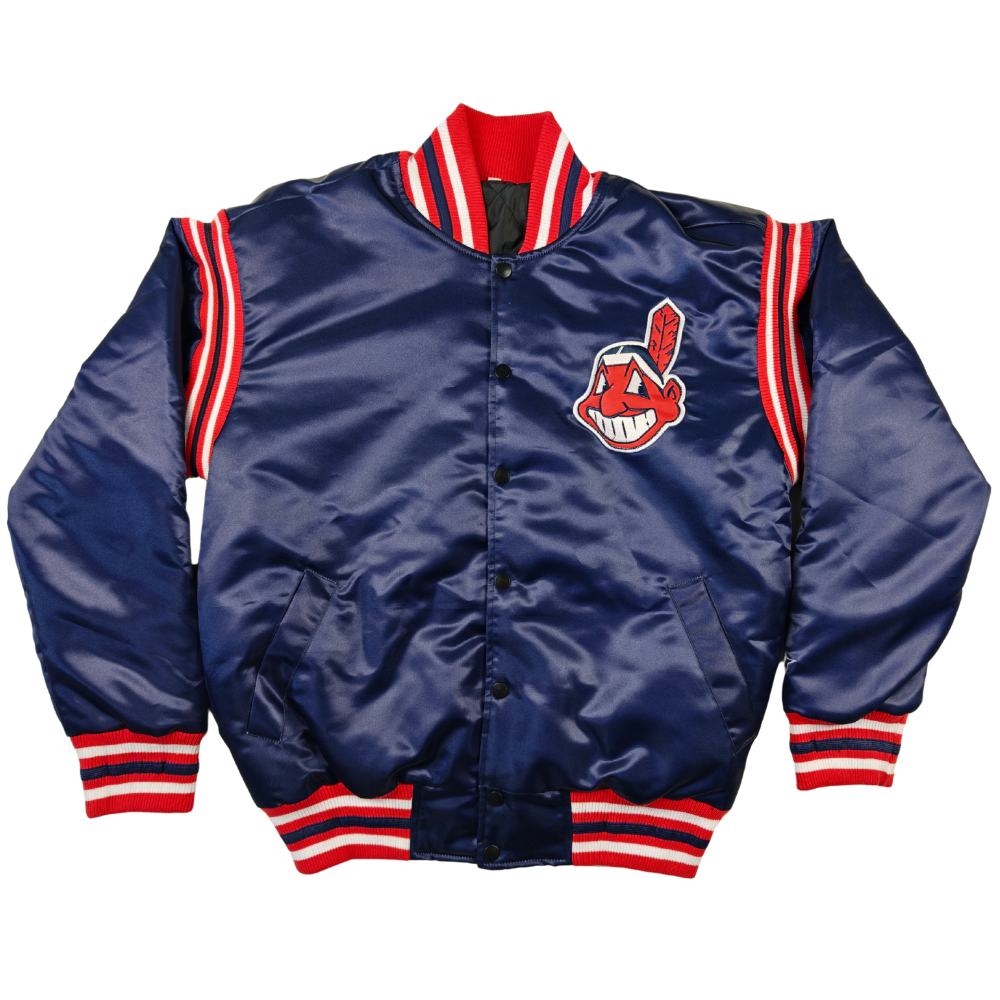 Indians Throwback Satin Bomber 1989 – Pre order (ships in 3-6 weeks)