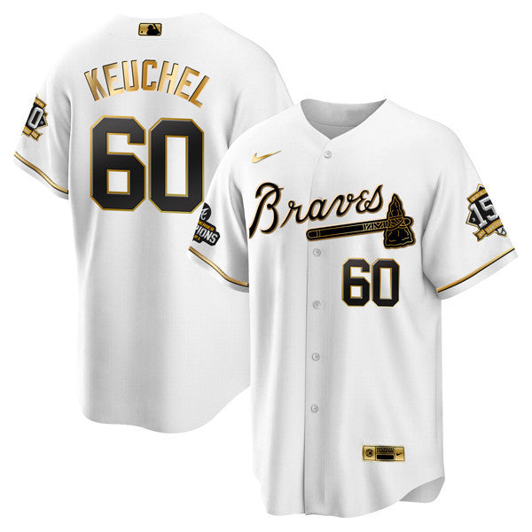Atlanta World Series Champion White Gold Cool Base Jersey 2021 – Stitched