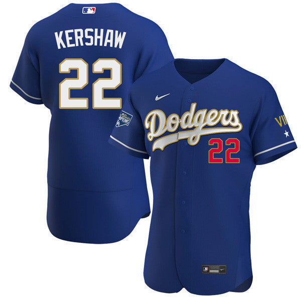Los Angeles 2020 Championship Gold Trim Flex Base Navy Jersey