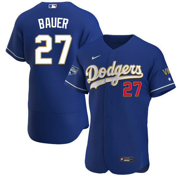 Los Angeles 2020 Championship Gold Trim Flex Base Navy Jersey