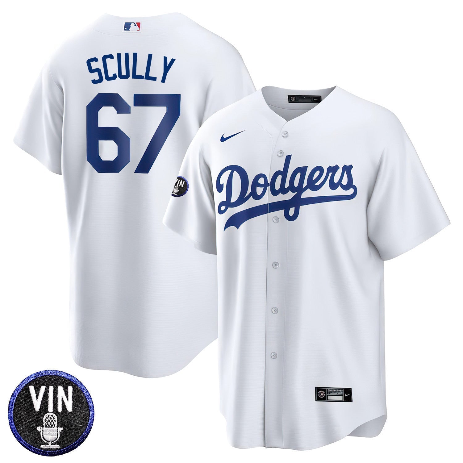 Los Angeles Vin Scully Patch Home Jersey