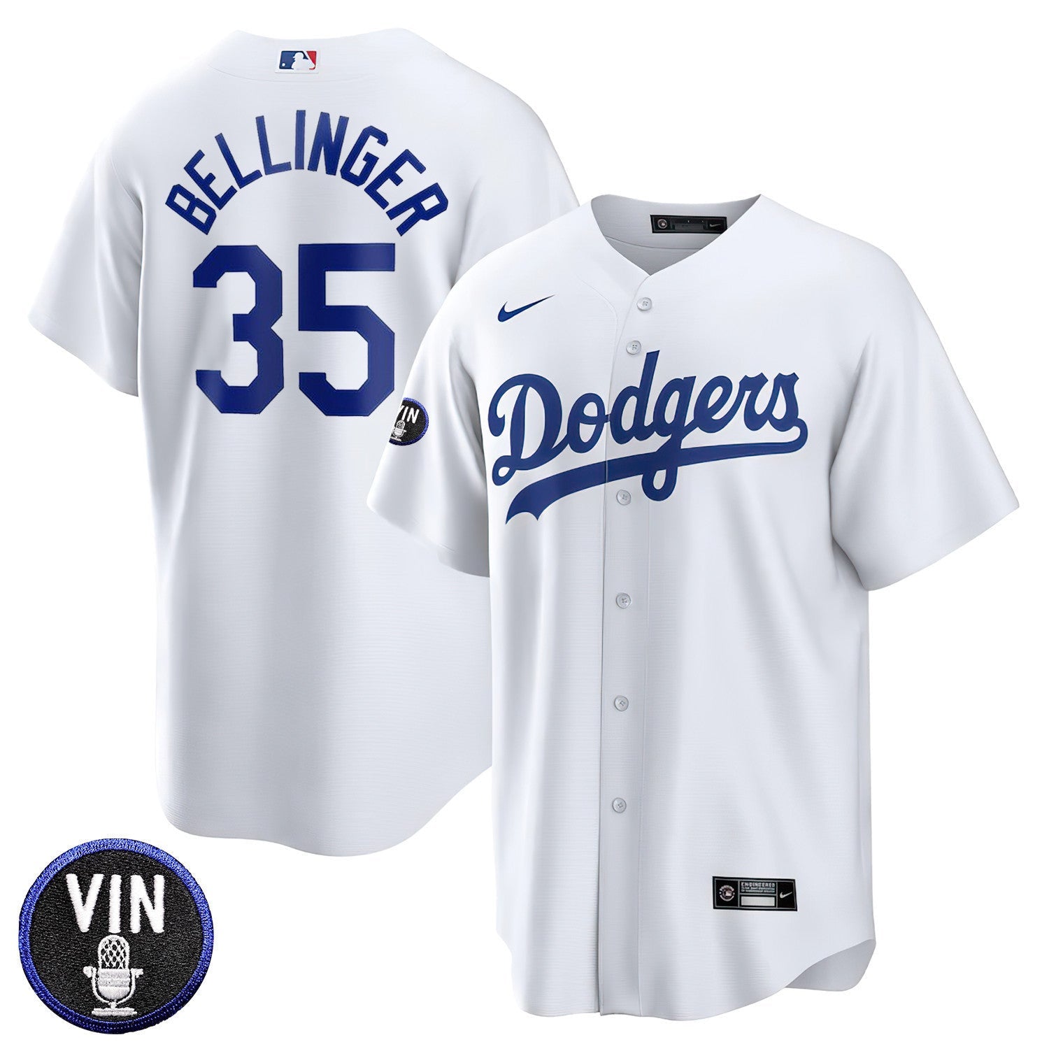 Los Angeles Vin Scully Patch Home Jersey