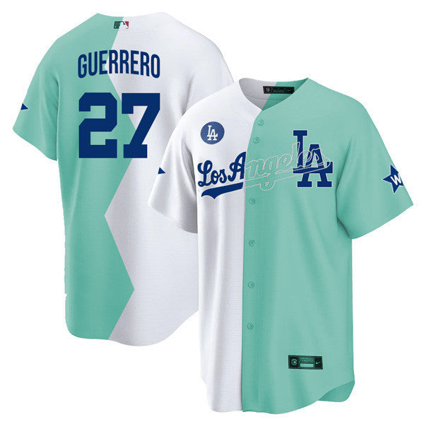 Los Angeles Cool Base White Green 2022 MLB All-Star Celebrity Softball Game Split Jersey