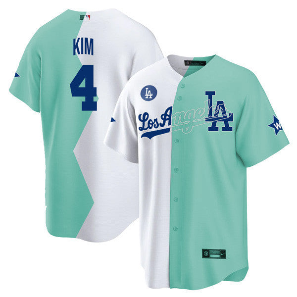 Los Angeles Cool Base White Green 2022 MLB All-Star Celebrity Softball Game Split Jersey