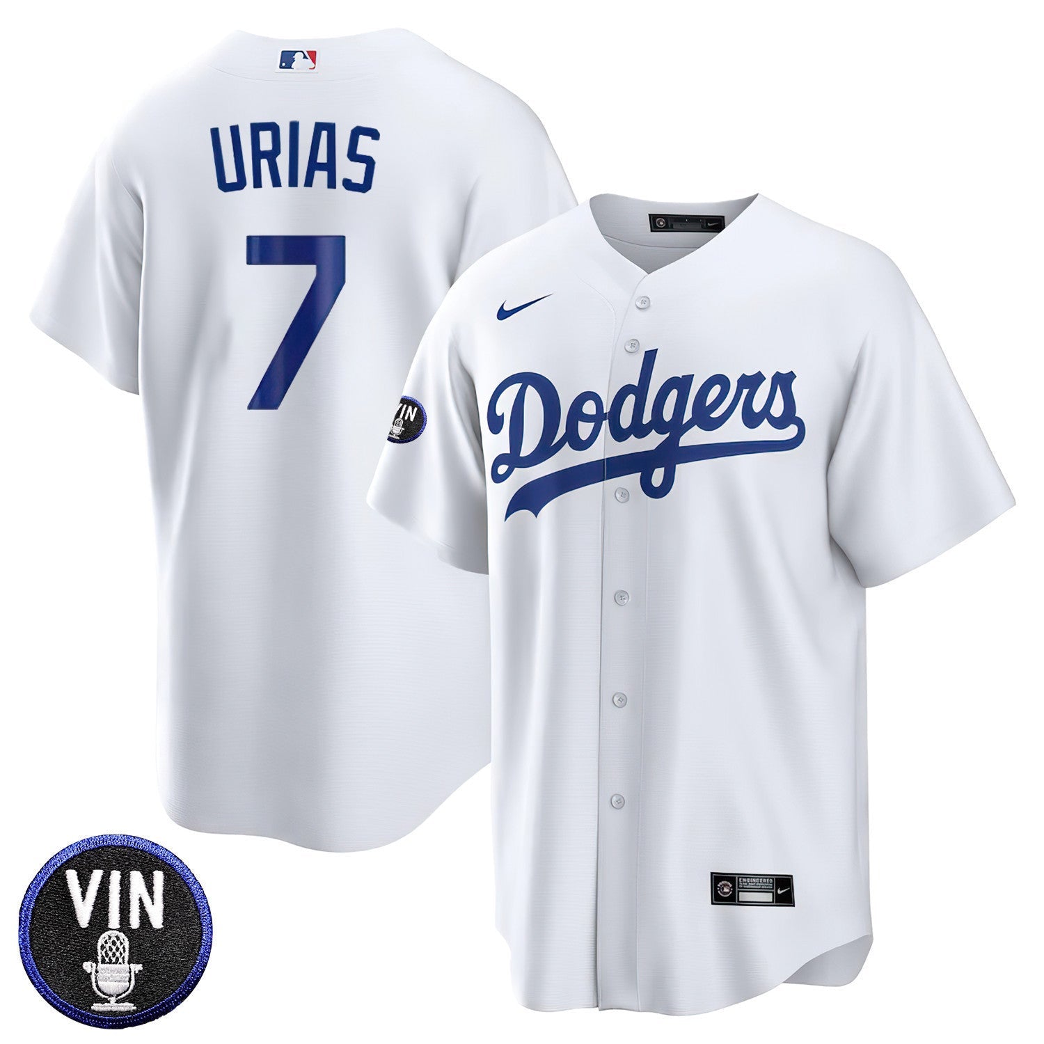 Los Angeles Vin Scully Patch Home Jersey