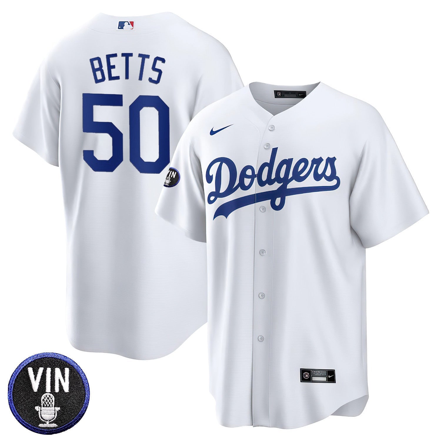 Los Angeles Vin Scully Patch Home Jersey