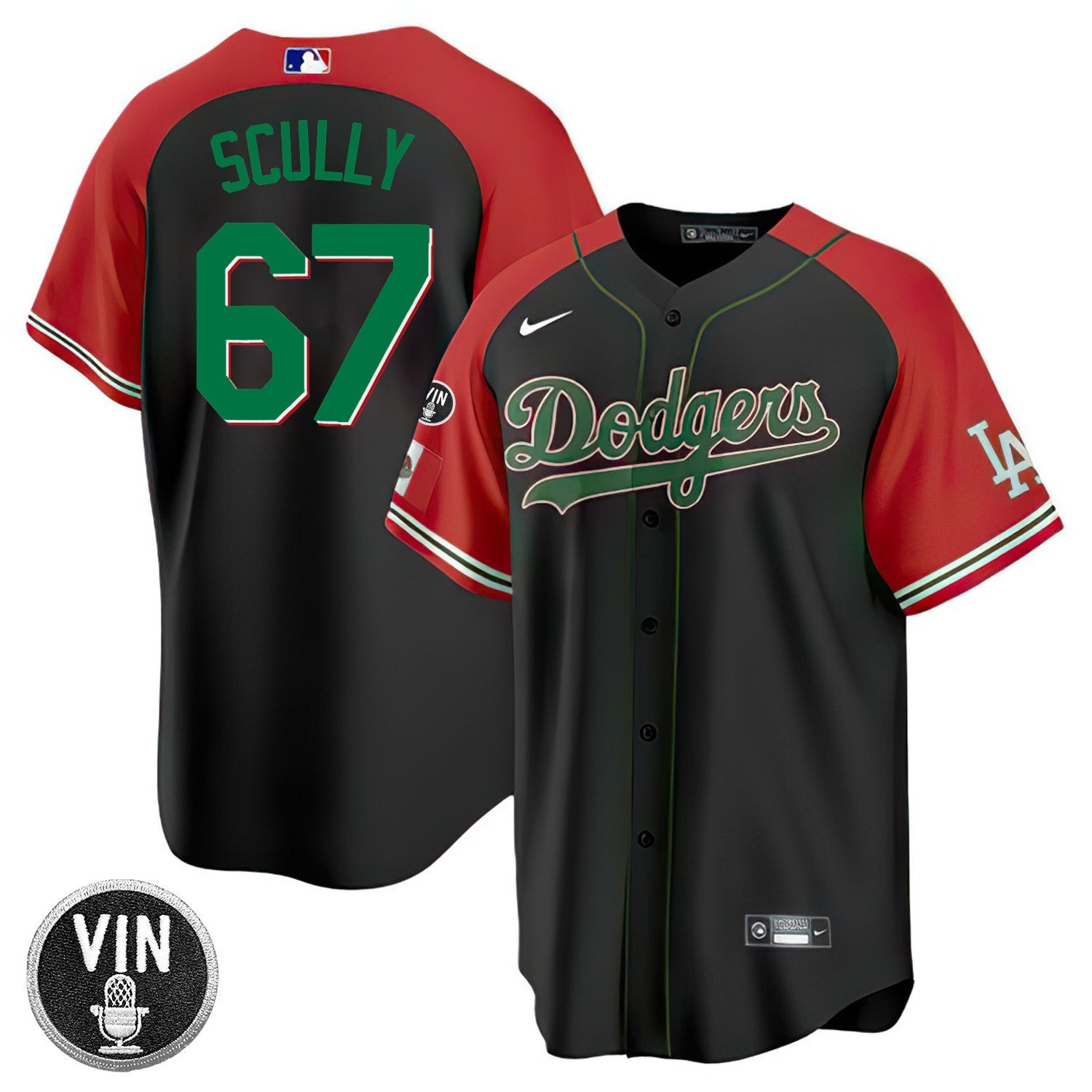 Los Angeles Vin Scully Patch Mexico Jersey Collection