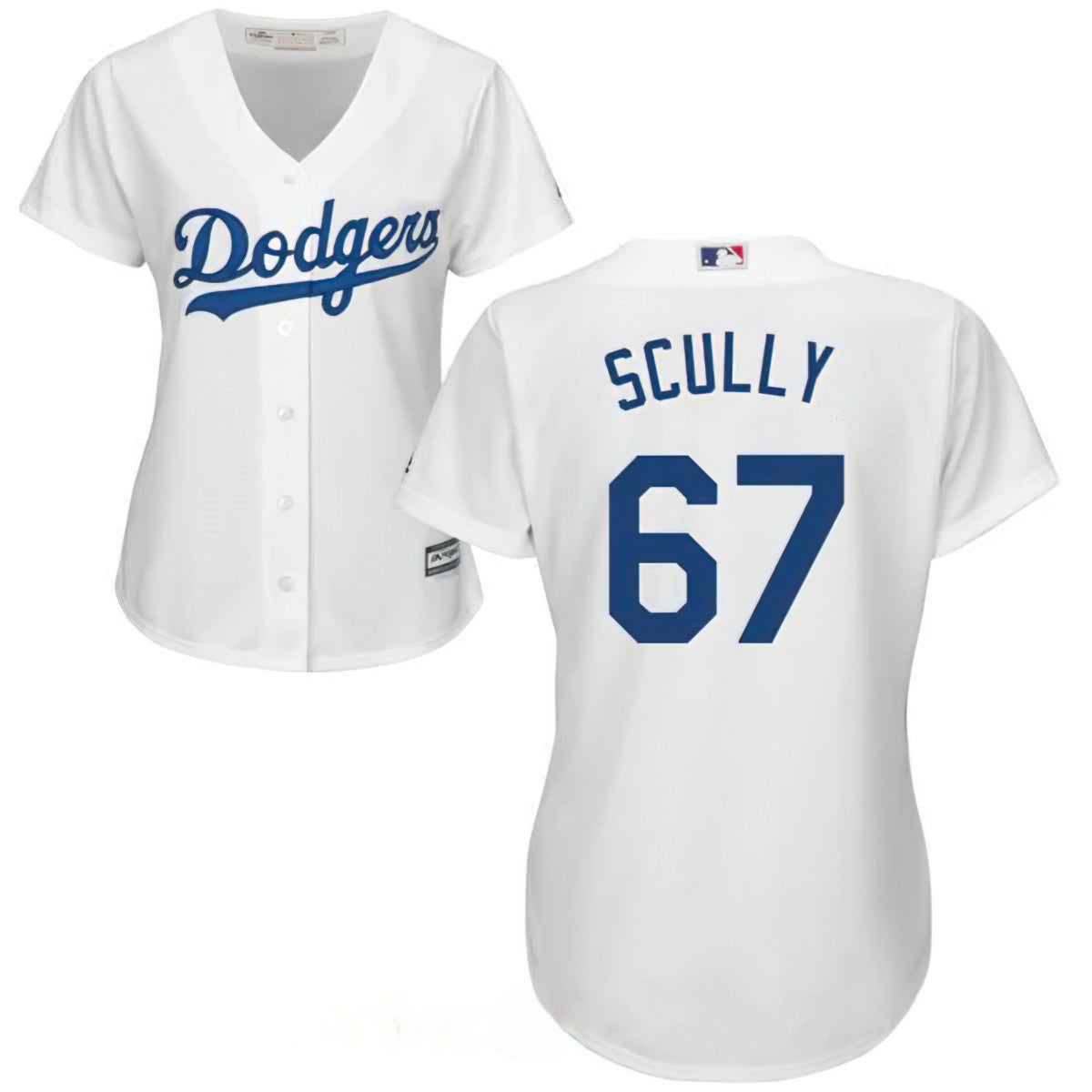 Los Angeles Sportscaster #67 Vin Scully Retired White Home Stitched Cool Base Jersey