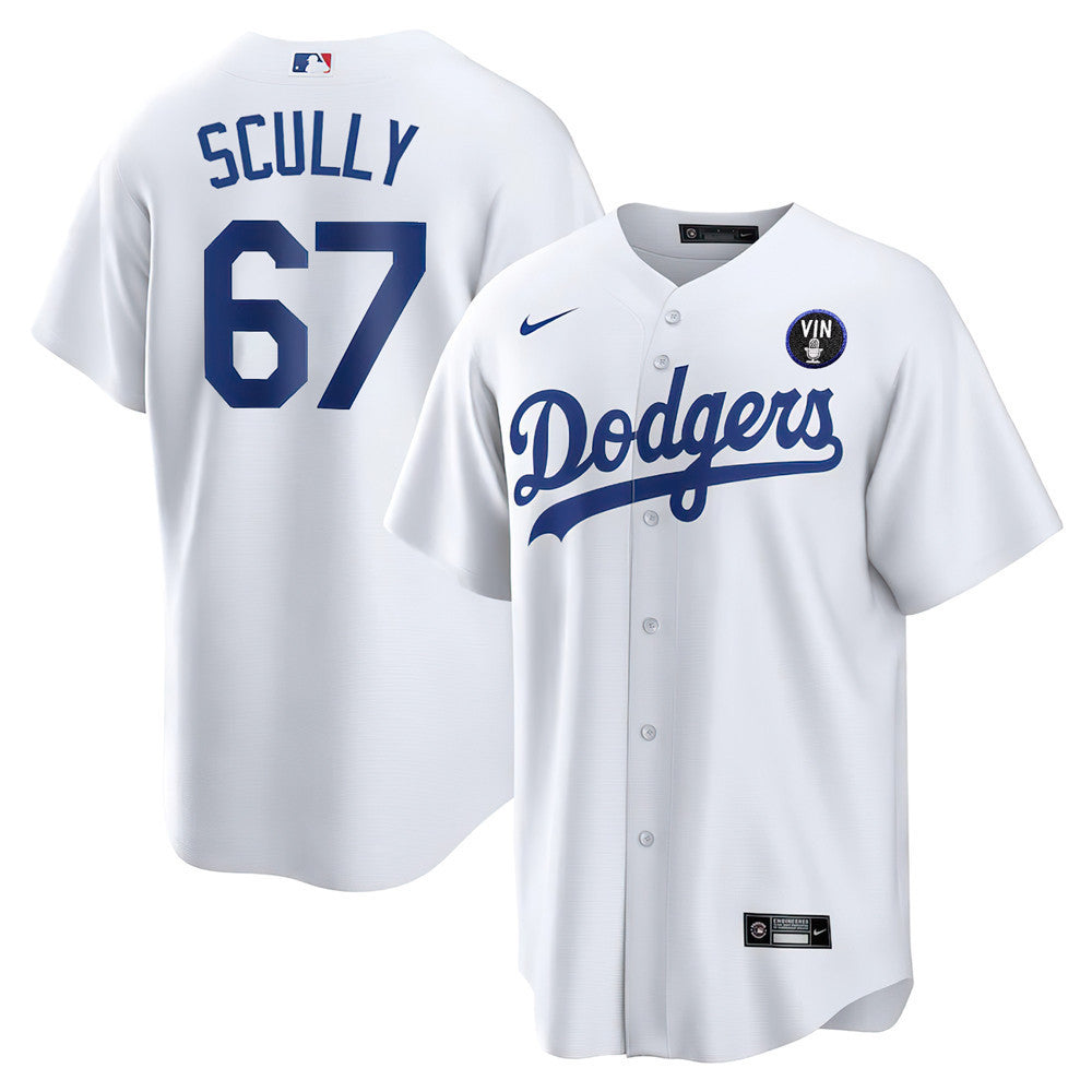 Los Angeles Vin Scully Patch Jersey Collection