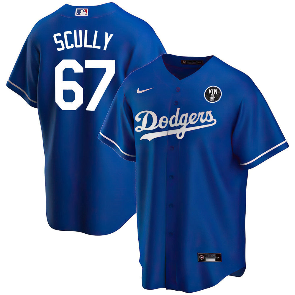 Los Angeles Vin Scully Patch Jersey Collection