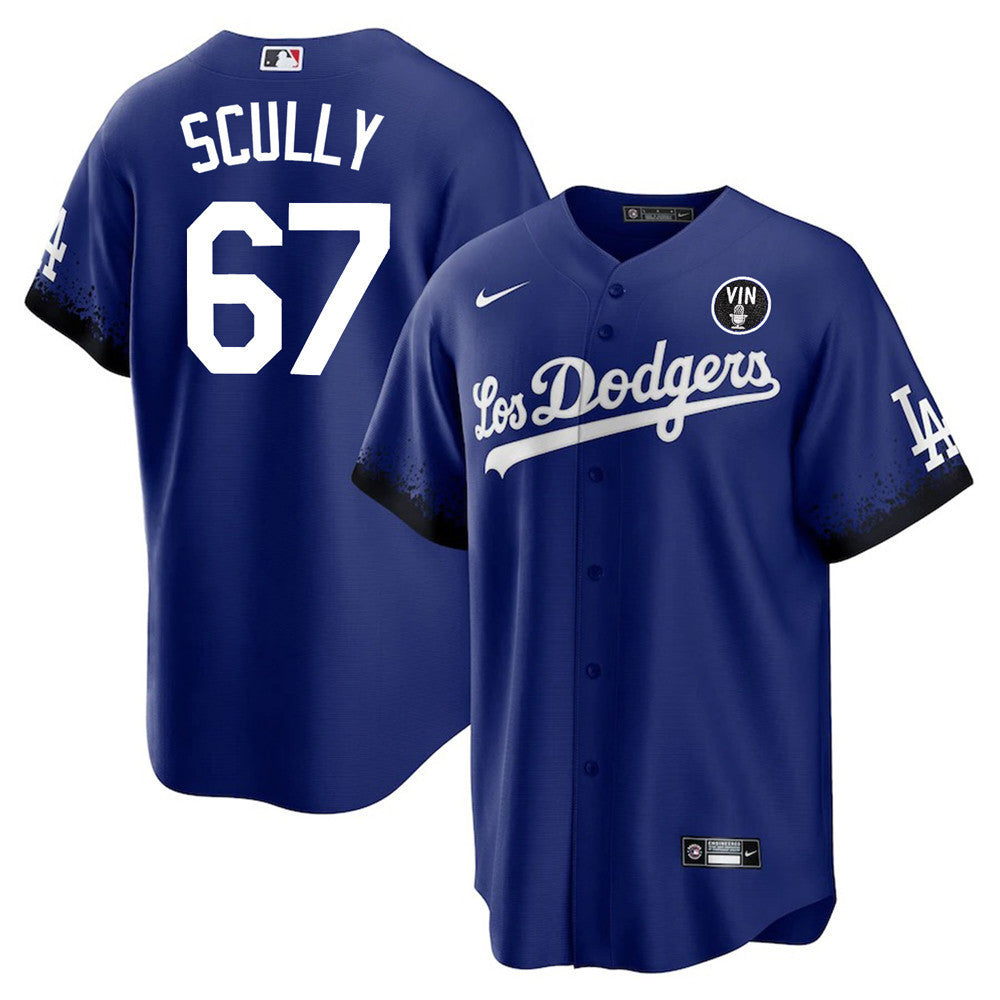 Los Angeles Vin Scully Patch Jersey Collection