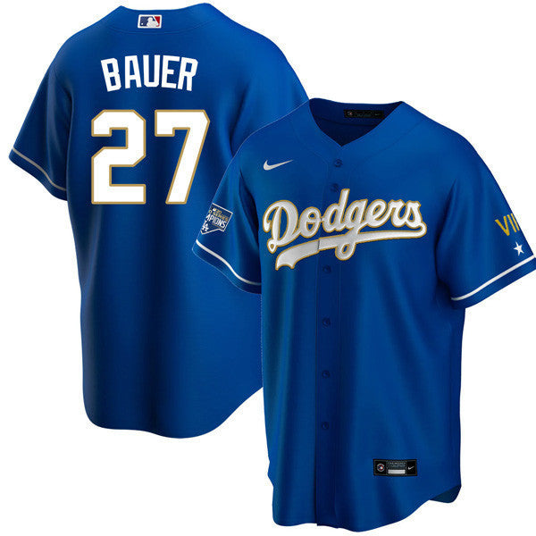 Los Angeles 2020 Championship Gold Trim Cool Base Navy Jersey