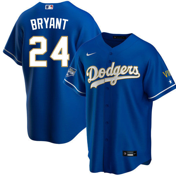 Los Angeles 2020 Championship Gold Trim Cool Base Navy Jersey