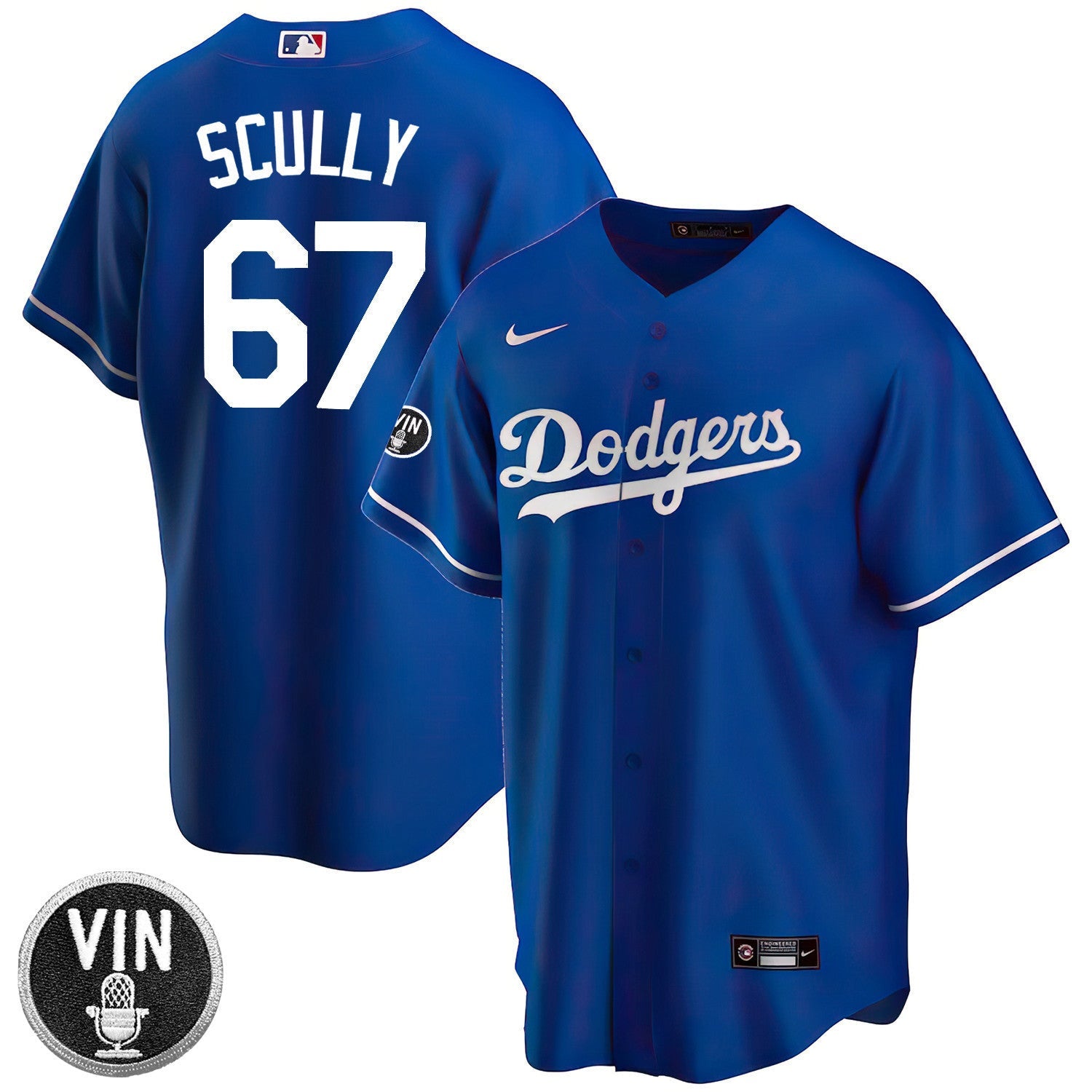 Los Angeles Vin Scully Patch Jersey Collection – Stitched
