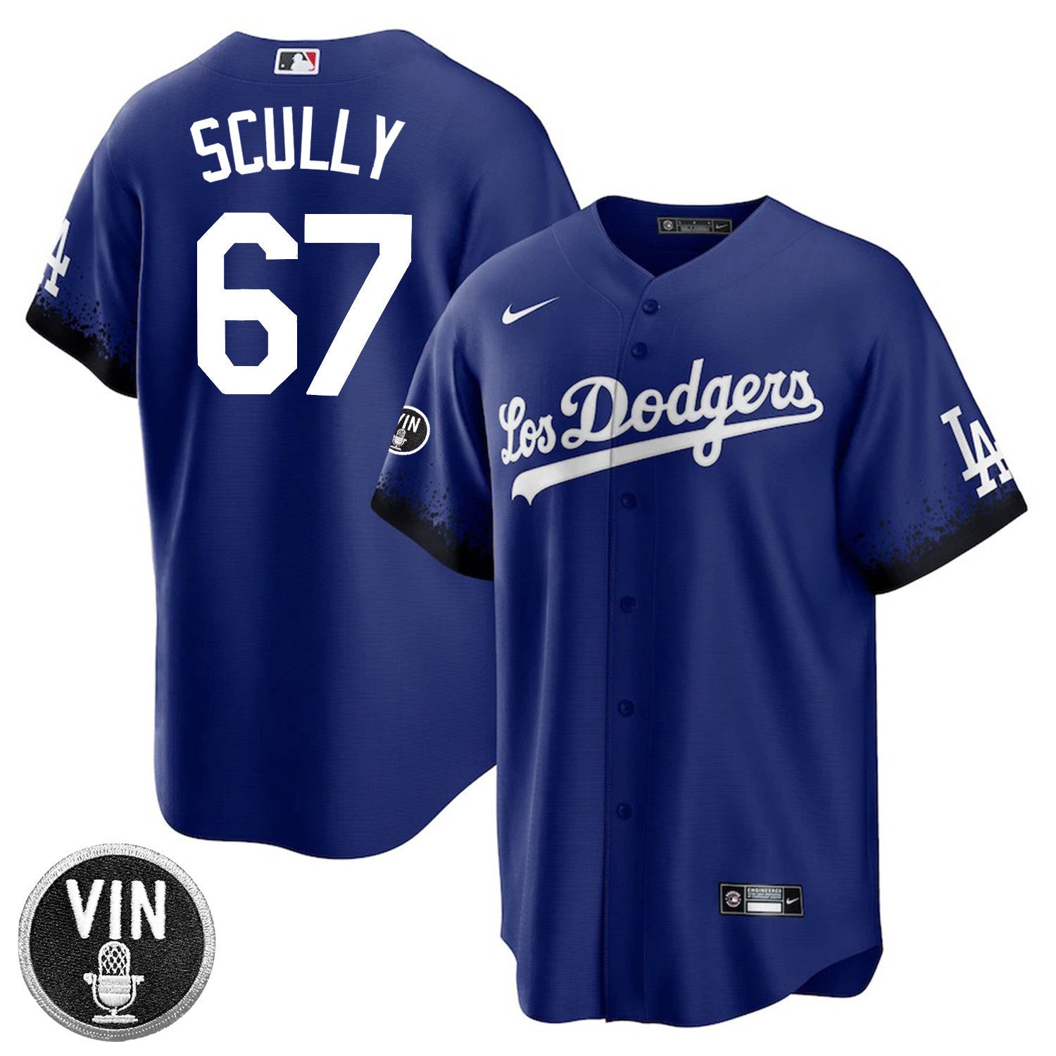 Los Angeles Vin Scully Patch Jersey Collection – Stitched
