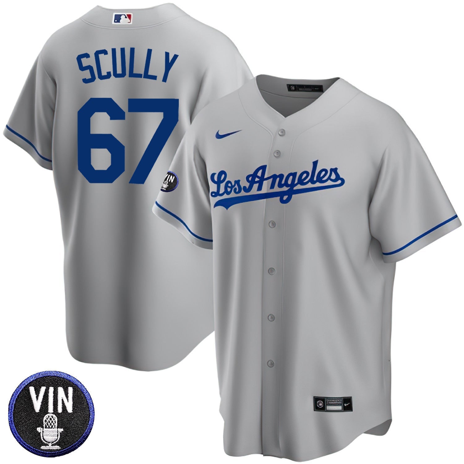 Los Angeles Vin Scully Patch Jersey Collection – Stitched