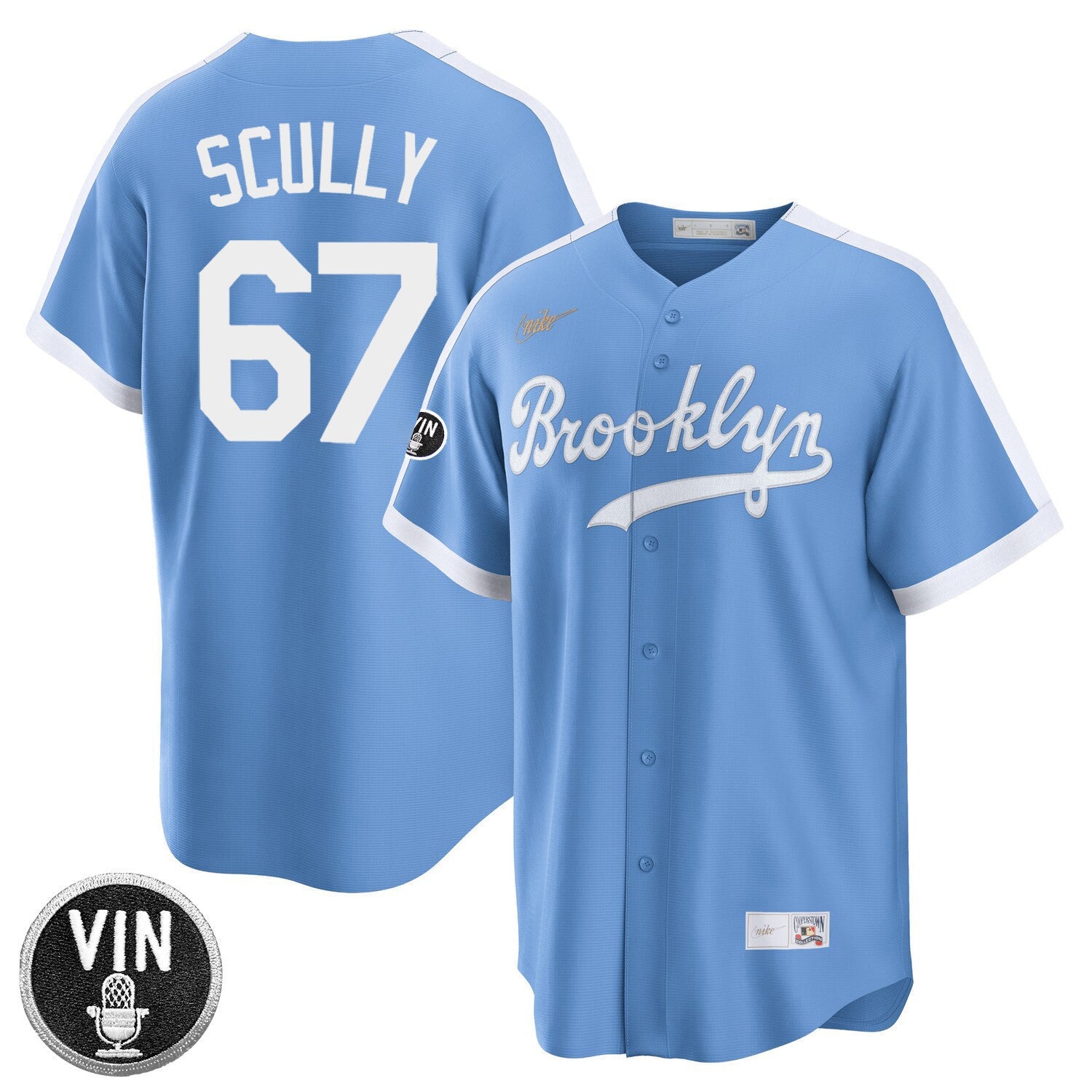 Los Angeles Vin Scully Patch Jersey Collection – Stitched