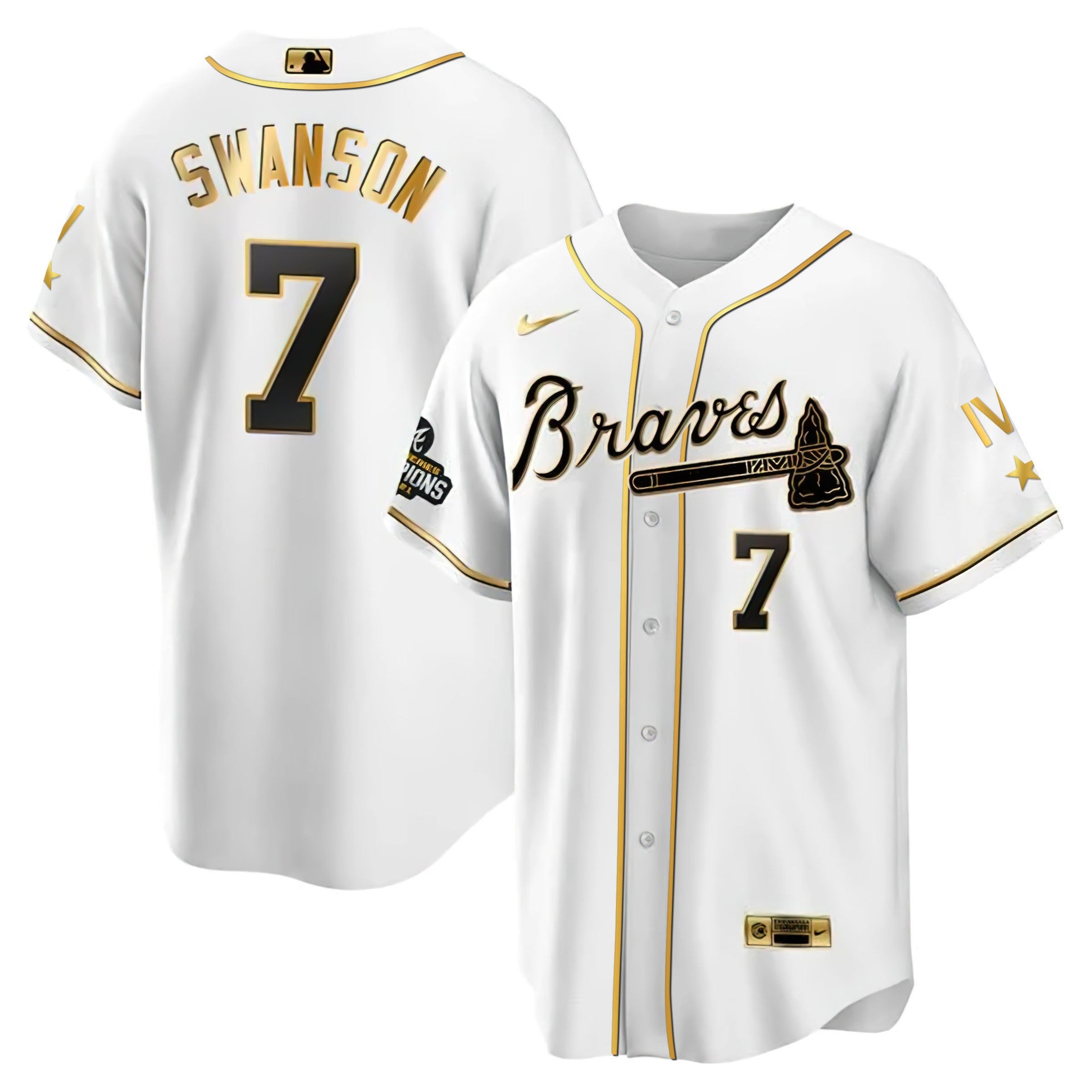 Atlanta 4x World Series White Gold Jersey Collection