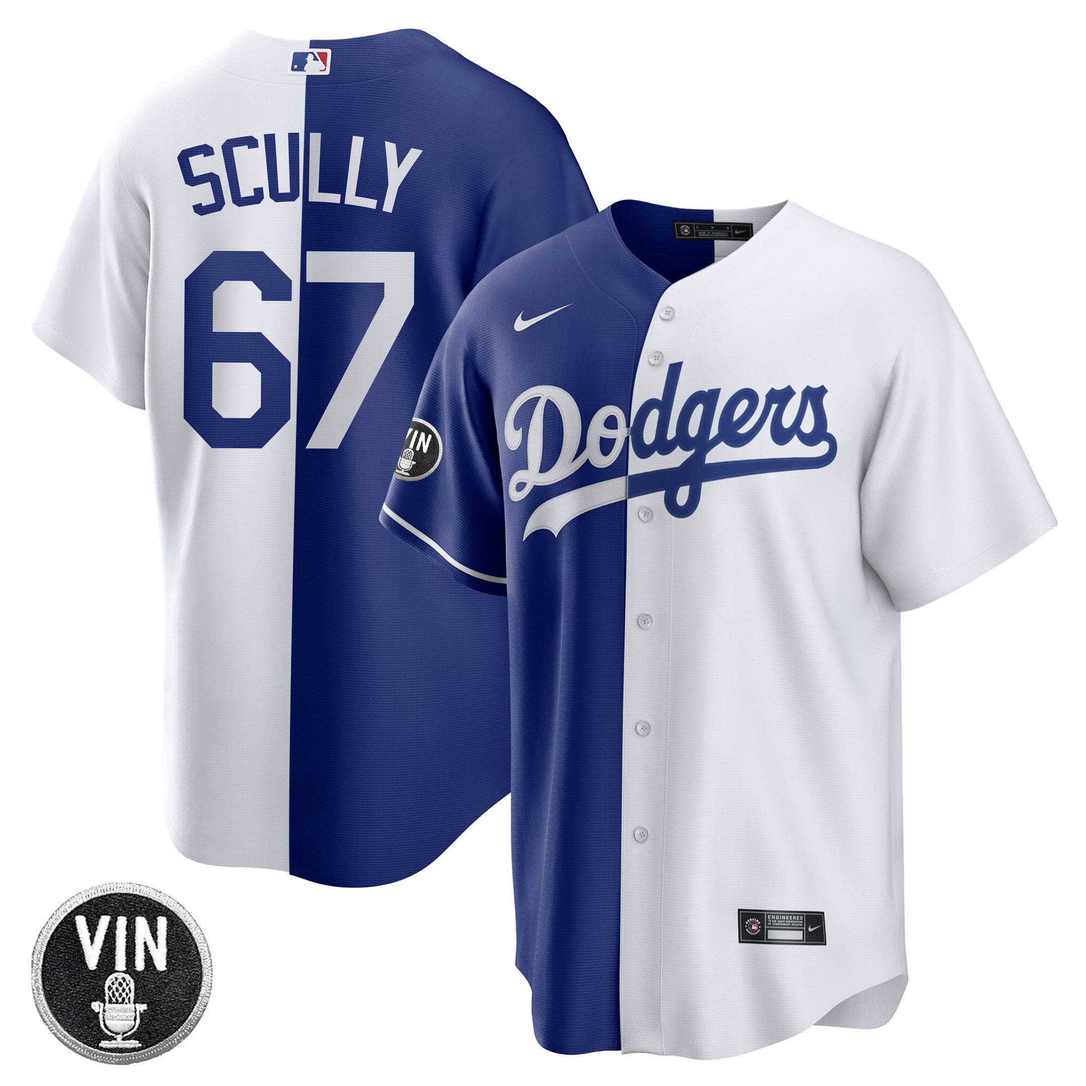 Los Angeles Vin Scully Patch Jersey Collection – Stitched