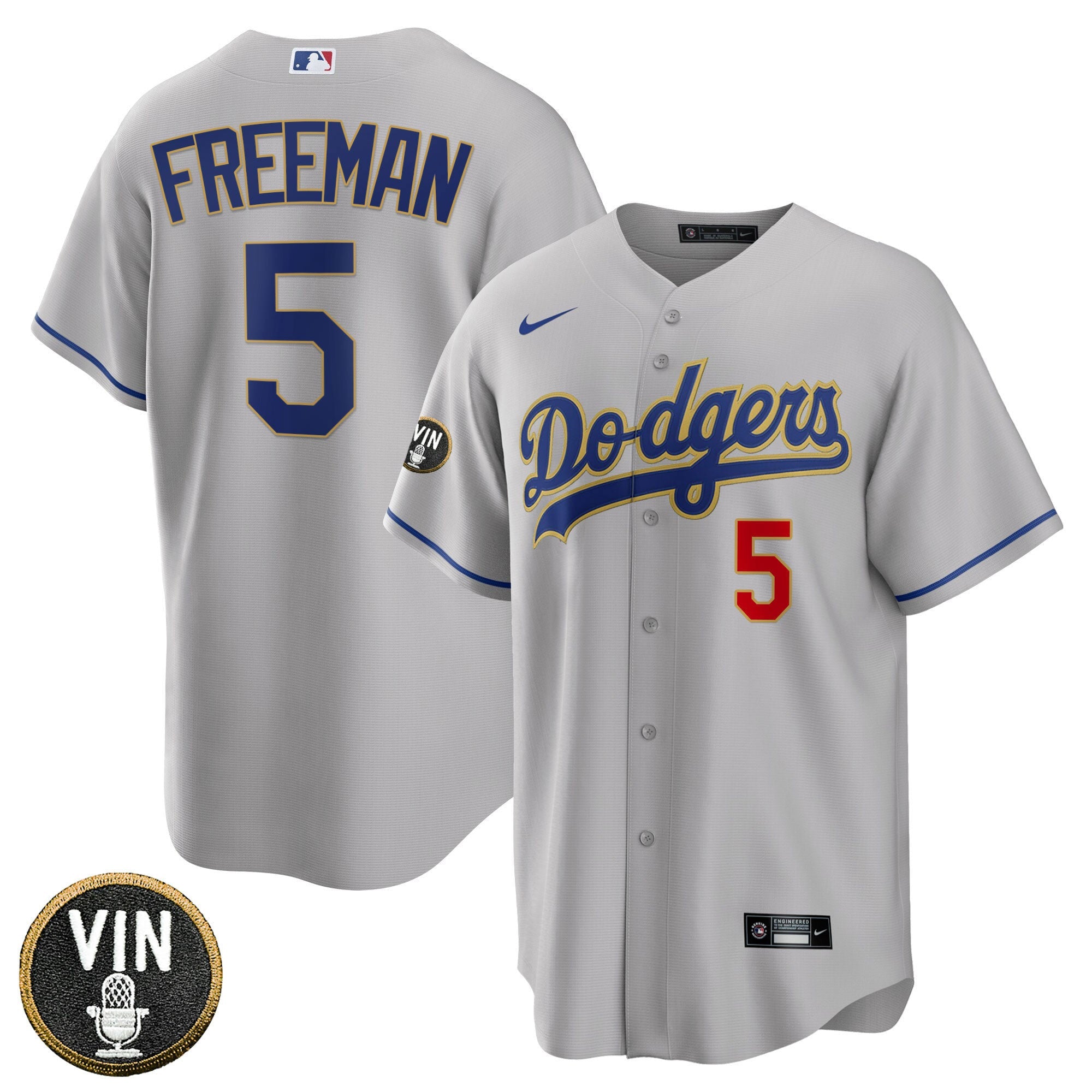 Men’s Los Angeles Vin Scully Patch Gold Trim Jersey Collection