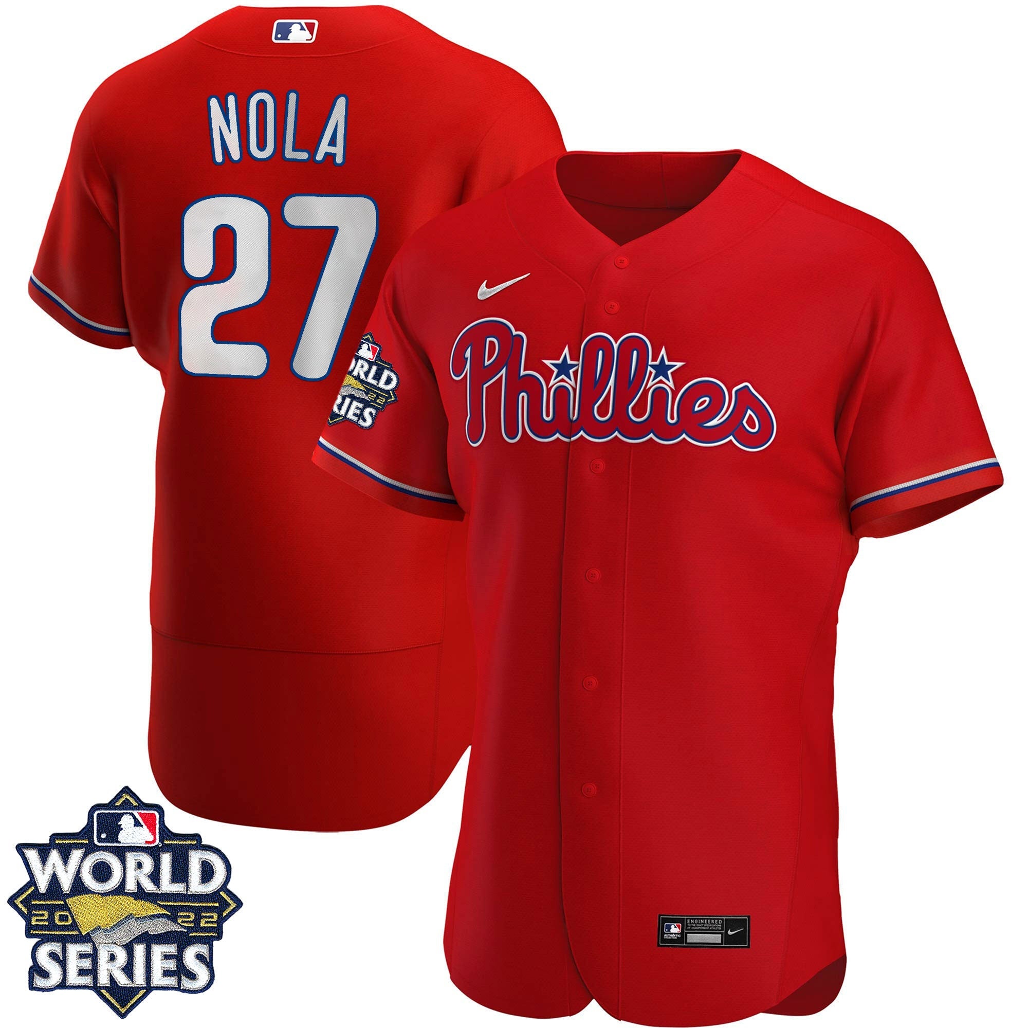 Men’s Philadelphia 2022 World Series Red Alternate Player Jersey