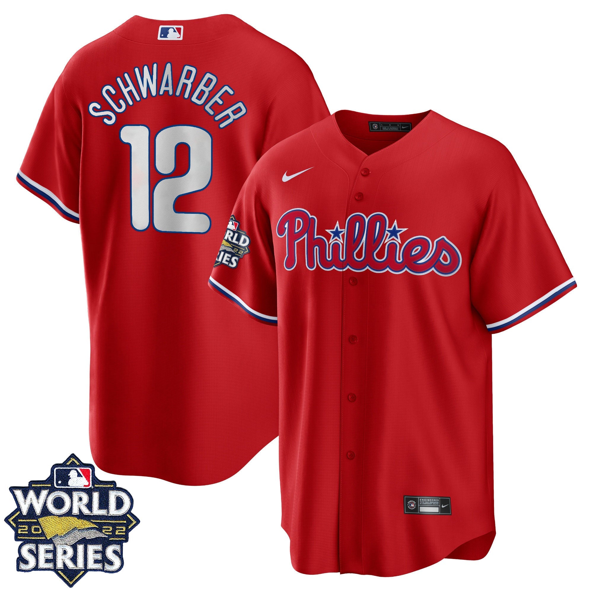 Men’s Philadelphia 2022 World Series Red Alternate Player Jersey
