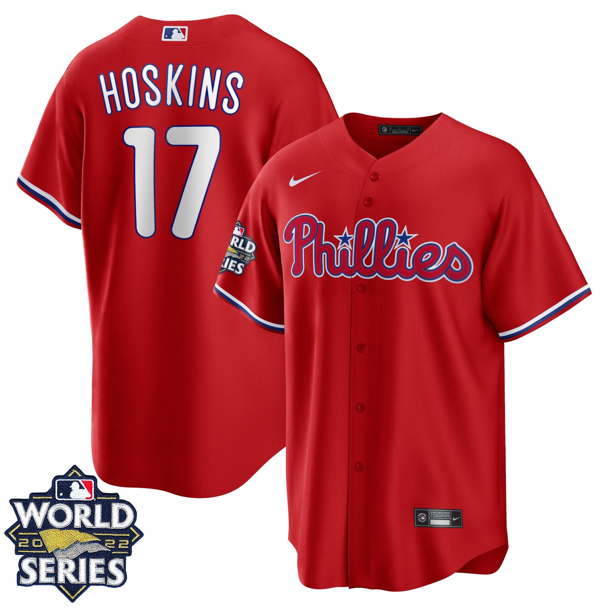 Men’s Philadelphia 2022 World Series Red Alternate Player Jersey