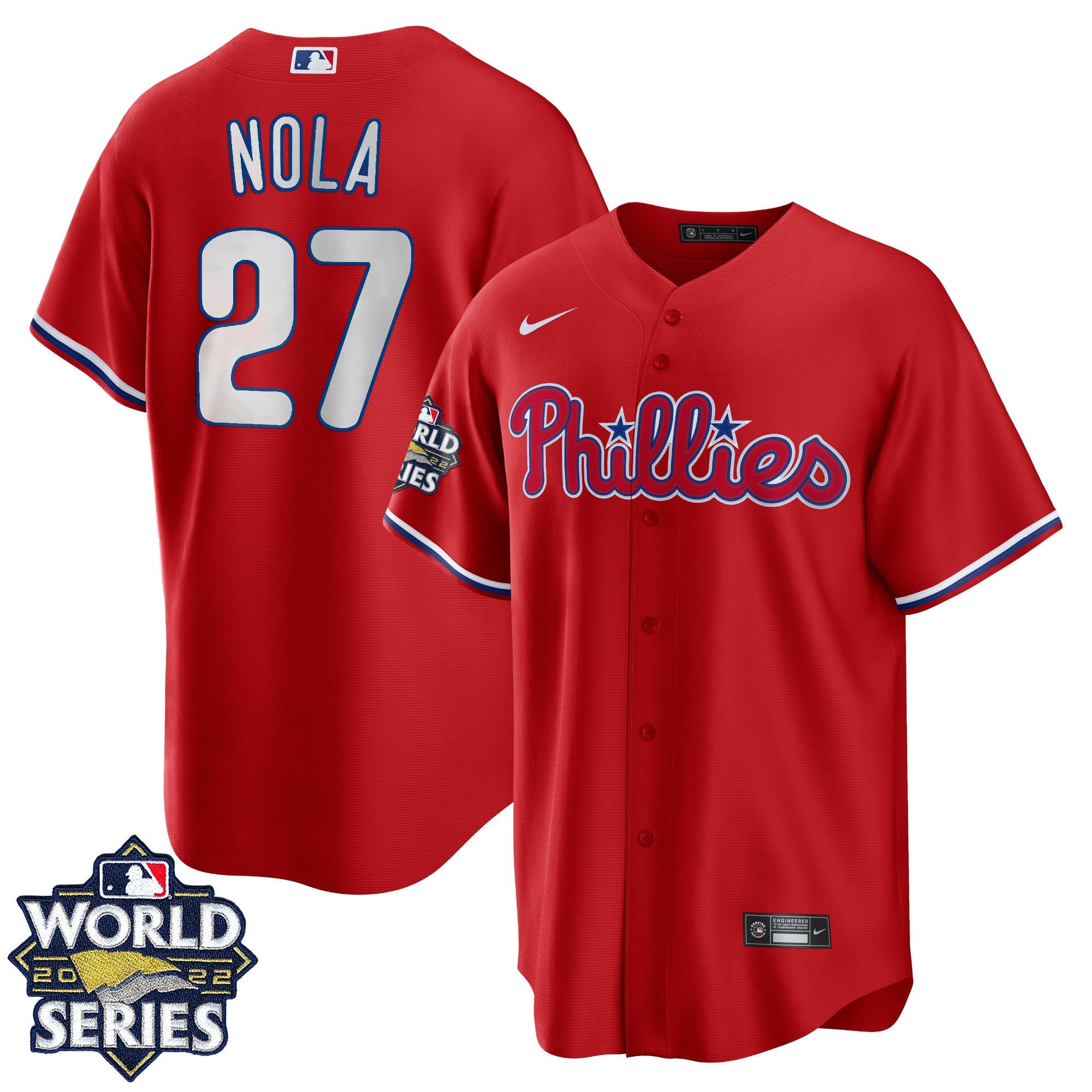Men’s Philadelphia 2022 World Series Red Alternate Player Jersey
