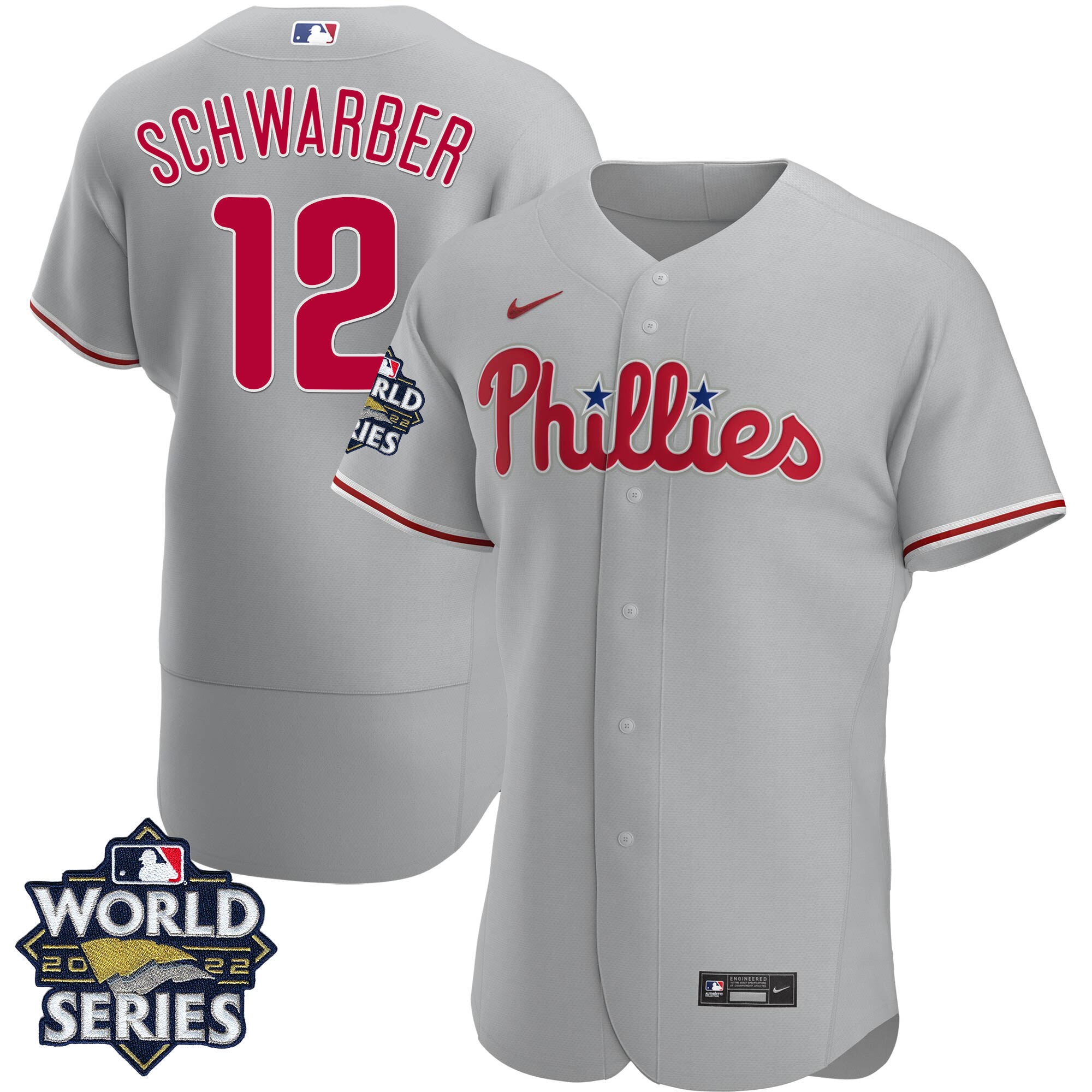 Men’s Philadelphia Gray Road 2022 World Series Jersey