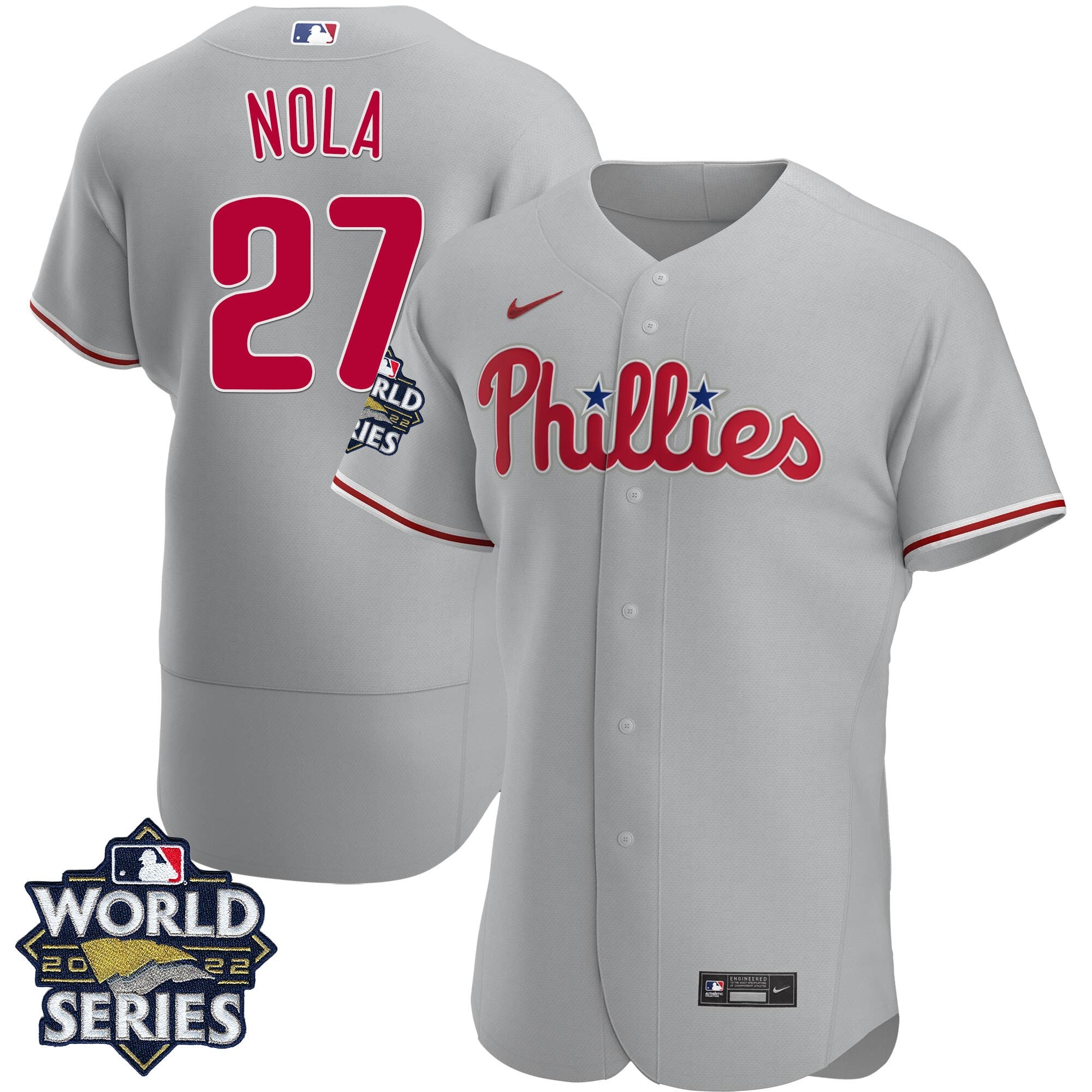 Men’s Philadelphia Gray Road 2022 World Series Jersey