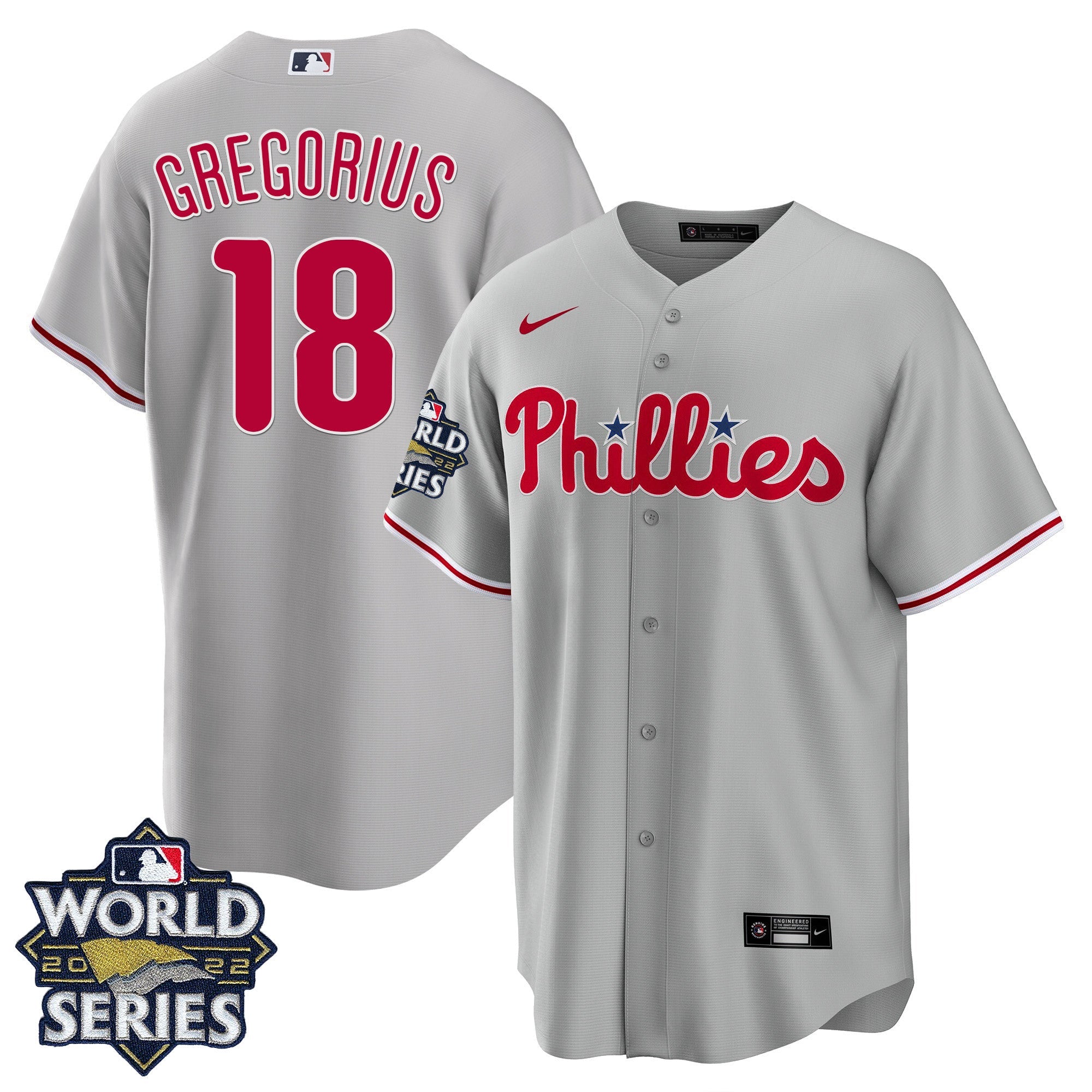 Men’s Philadelphia Gray Road 2022 World Series Jersey
