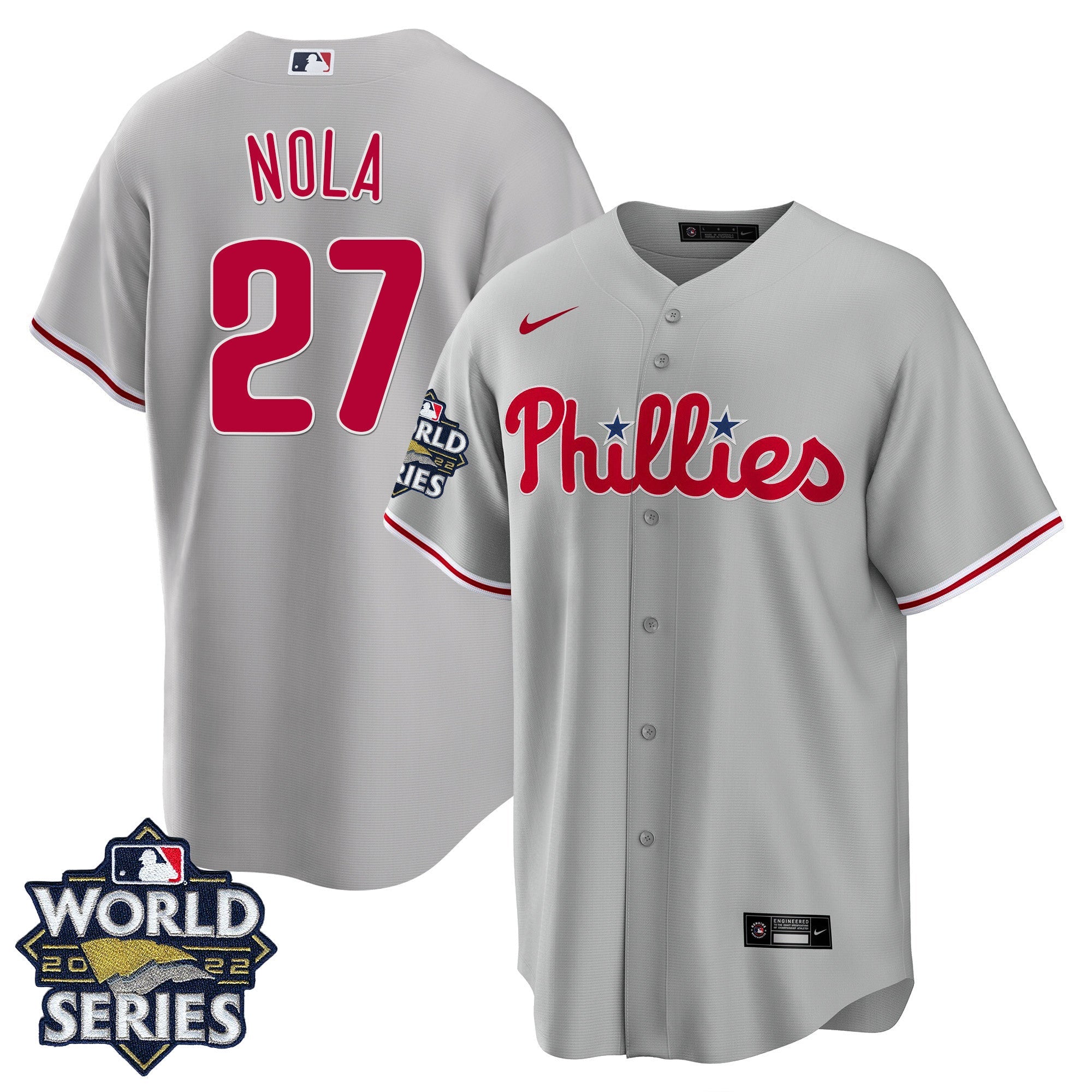 Men’s Philadelphia Gray Road 2022 World Series Jersey