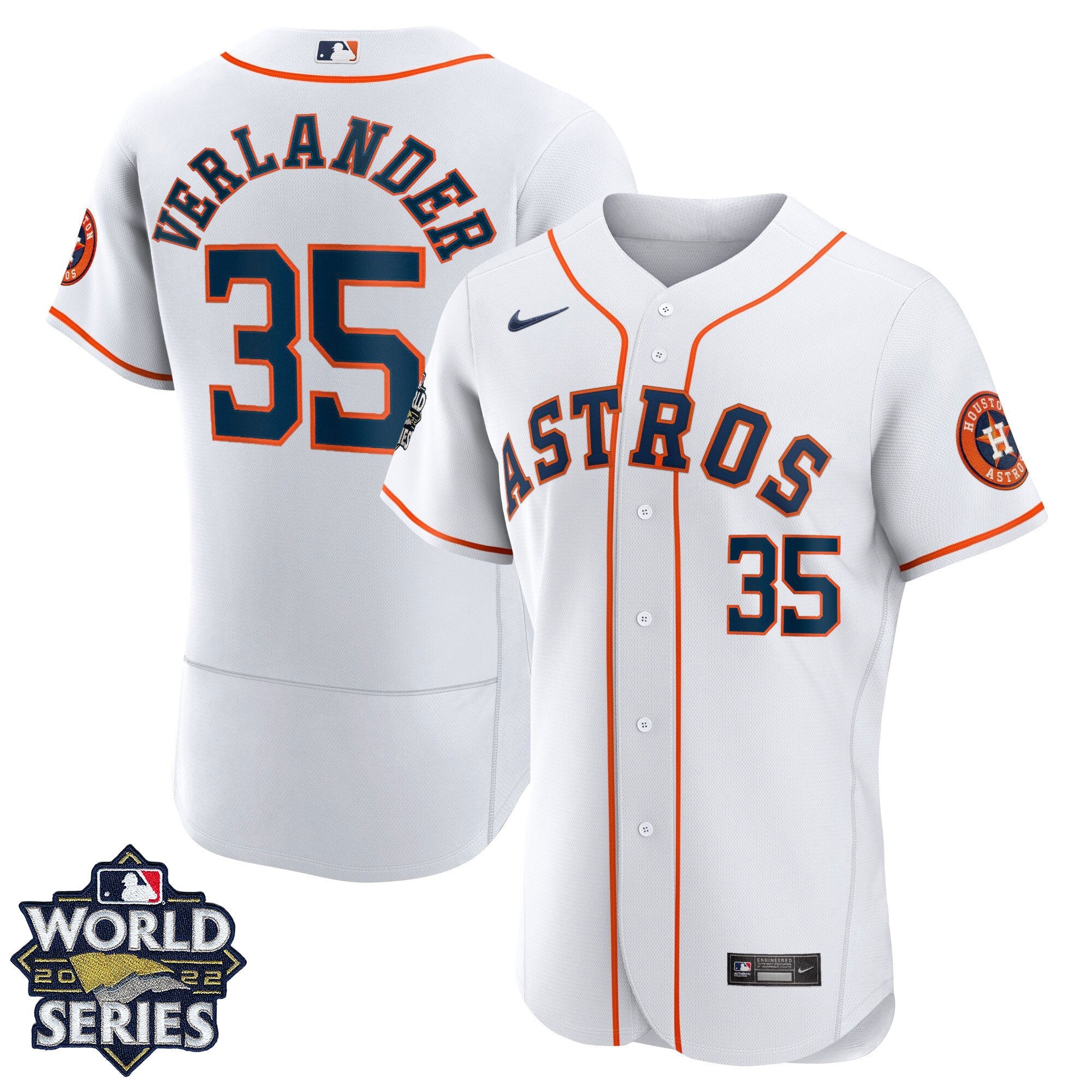 Men’s Houston 2022 World Series Home Player Jersey – White