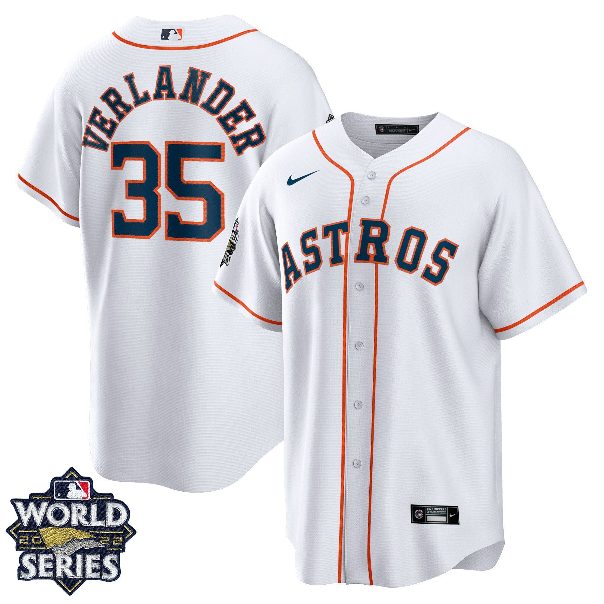 Men’s Houston 2022 World Series Home Player Jersey – White