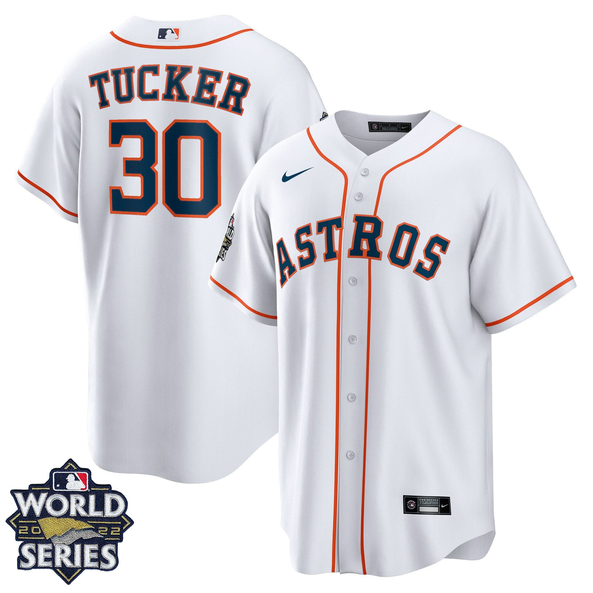 Men’s Houston 2022 World Series Home Player Jersey – White