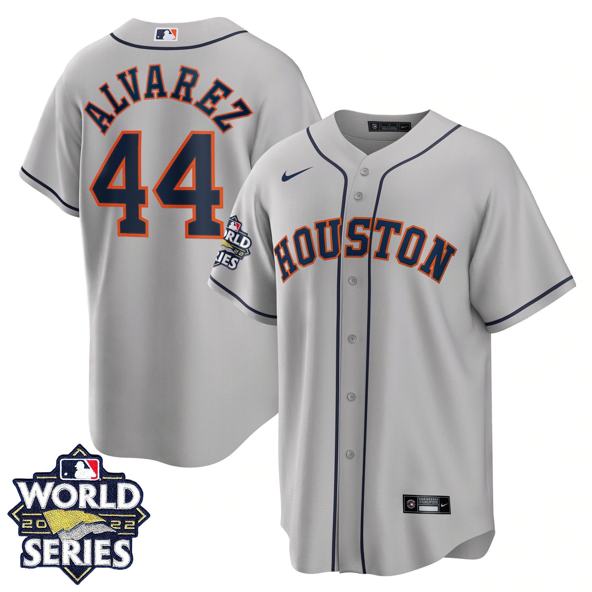 Men’s Houston 2022 World Series Gray Road Player Jersey