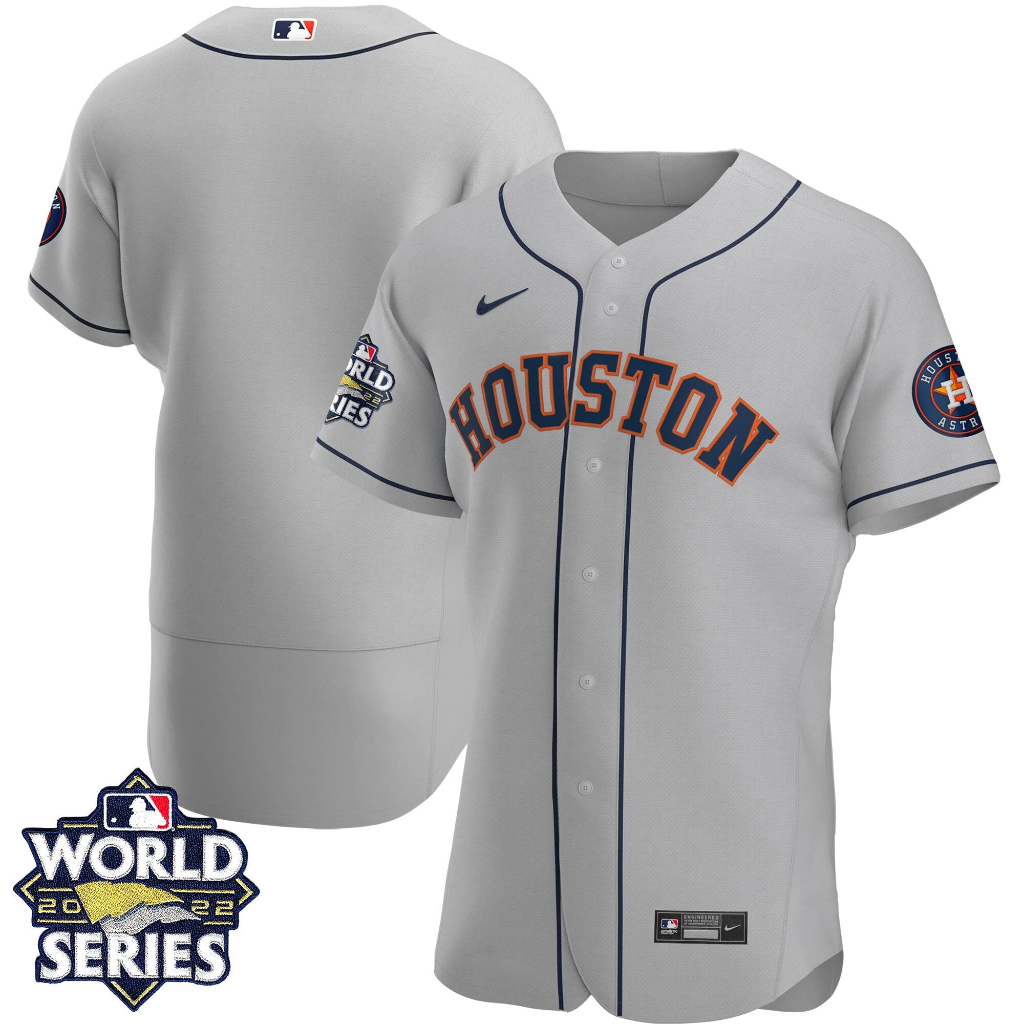 Men’s Houston 2022 World Series Gray Road Player Jersey