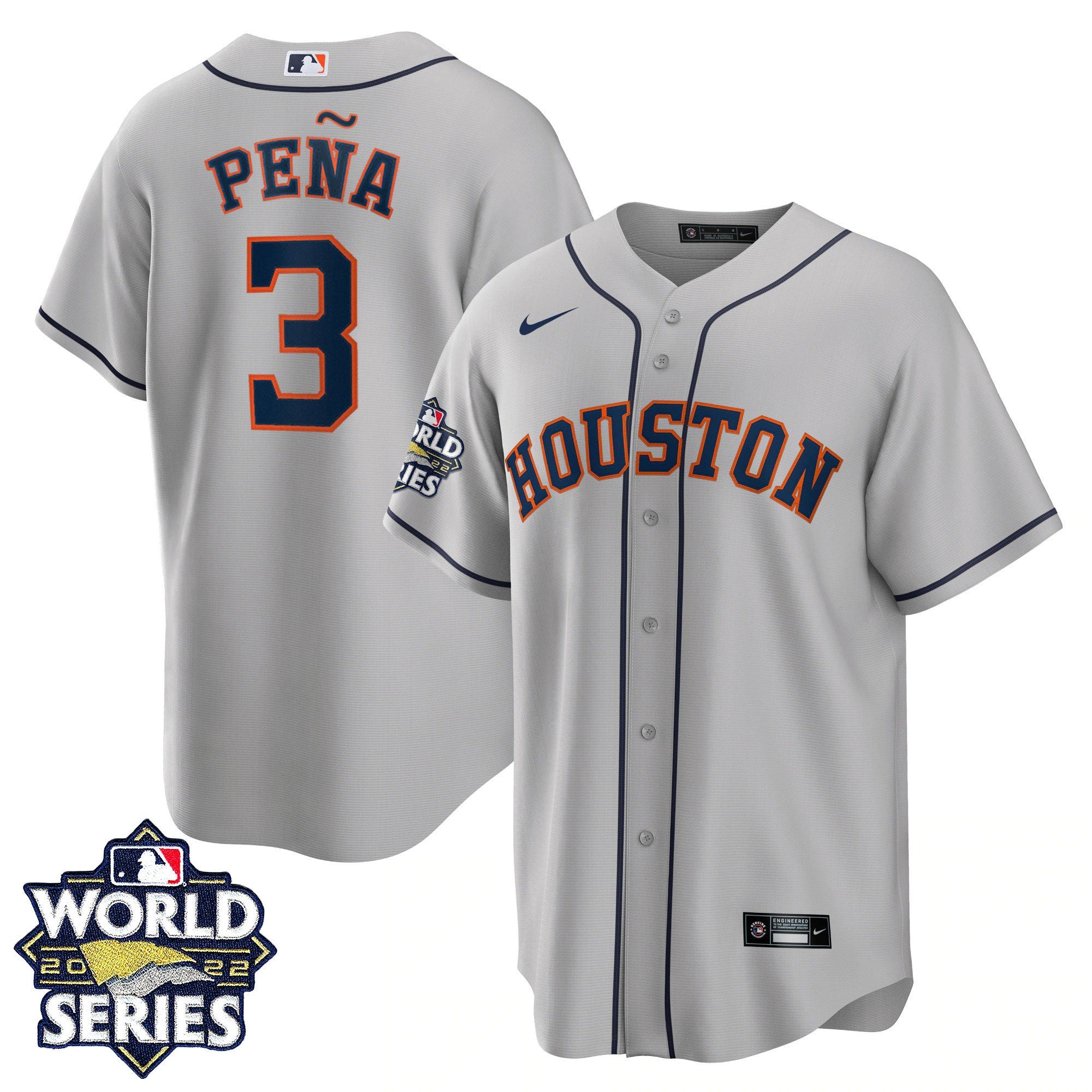 Men’s Houston 2022 World Series Gray Road Player Jersey