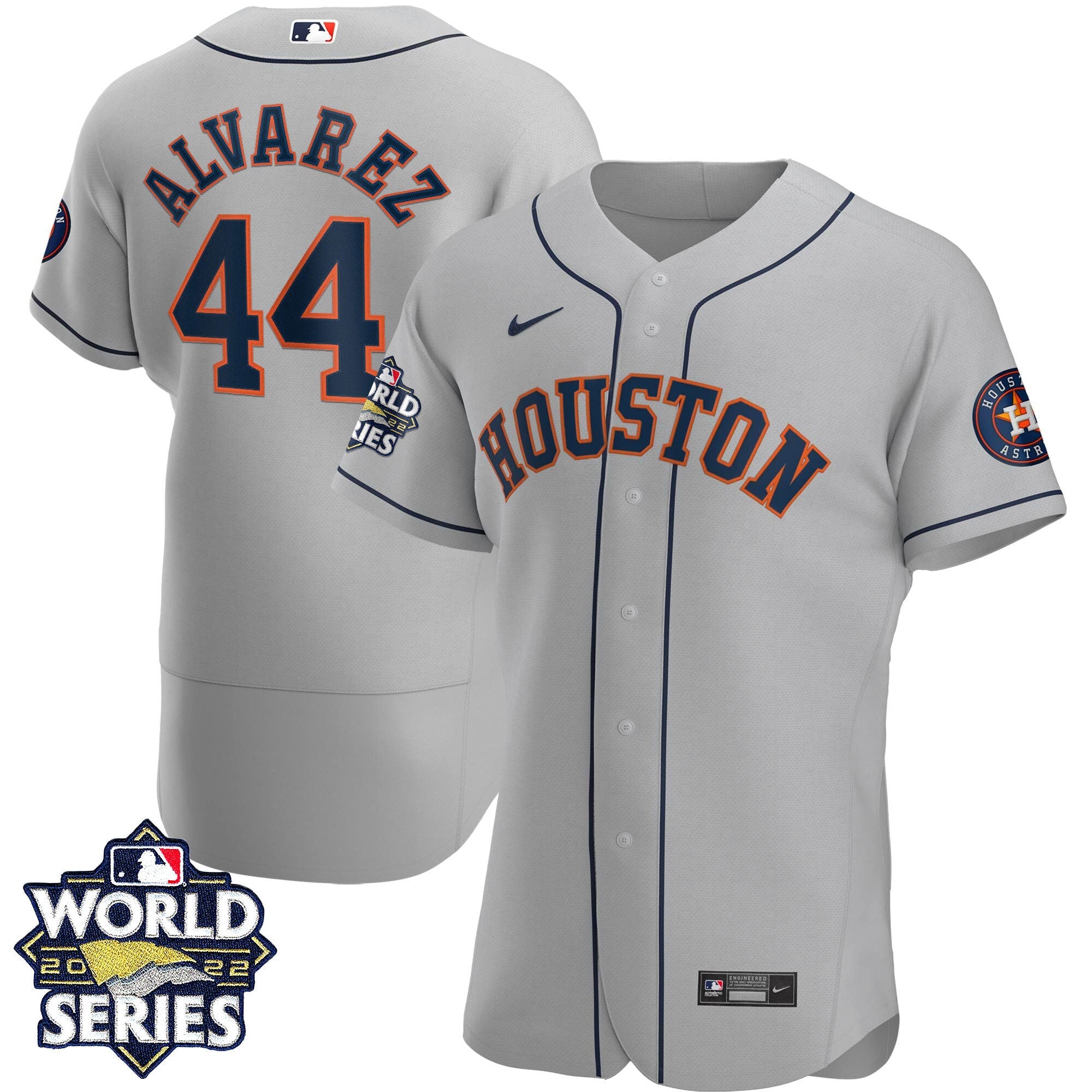 Men’s Houston 2022 World Series Gray Road Player Jersey
