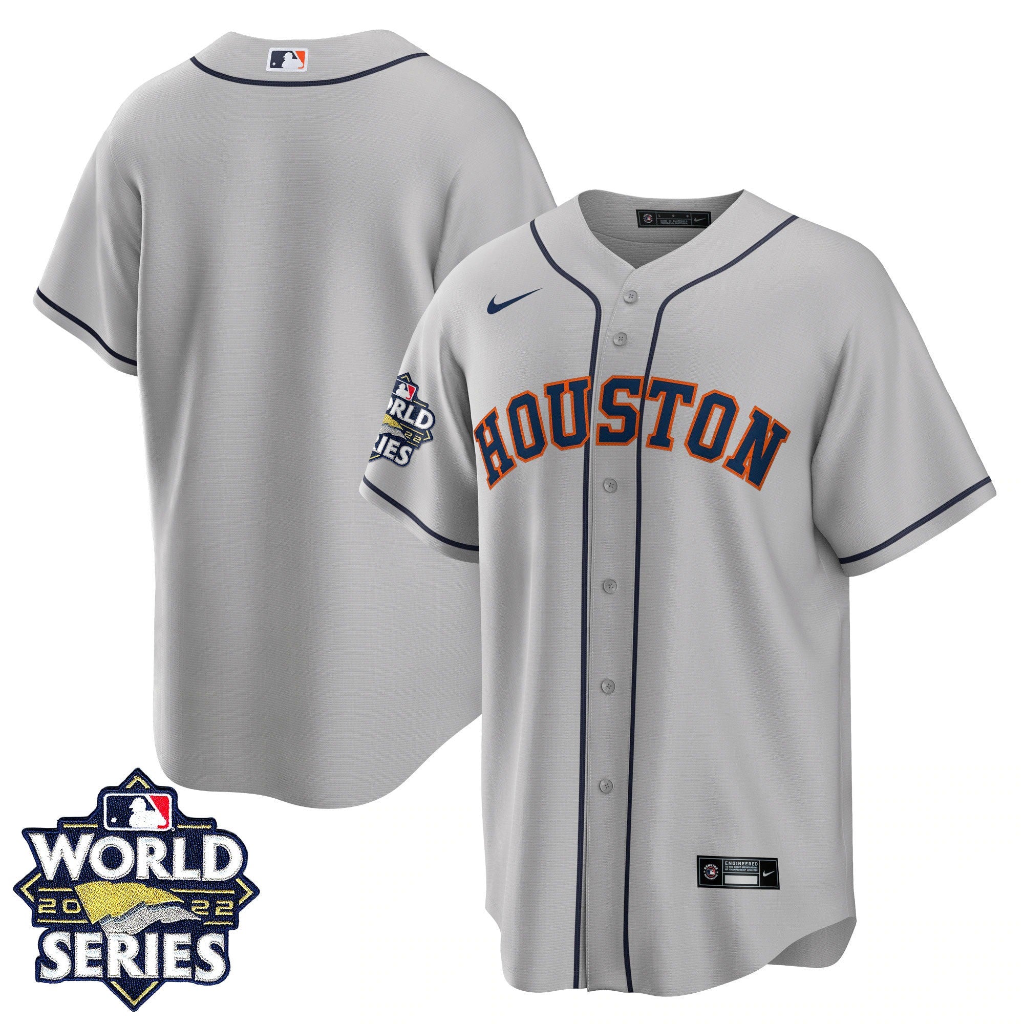 Men’s Houston 2022 World Series Gray Road Player Jersey
