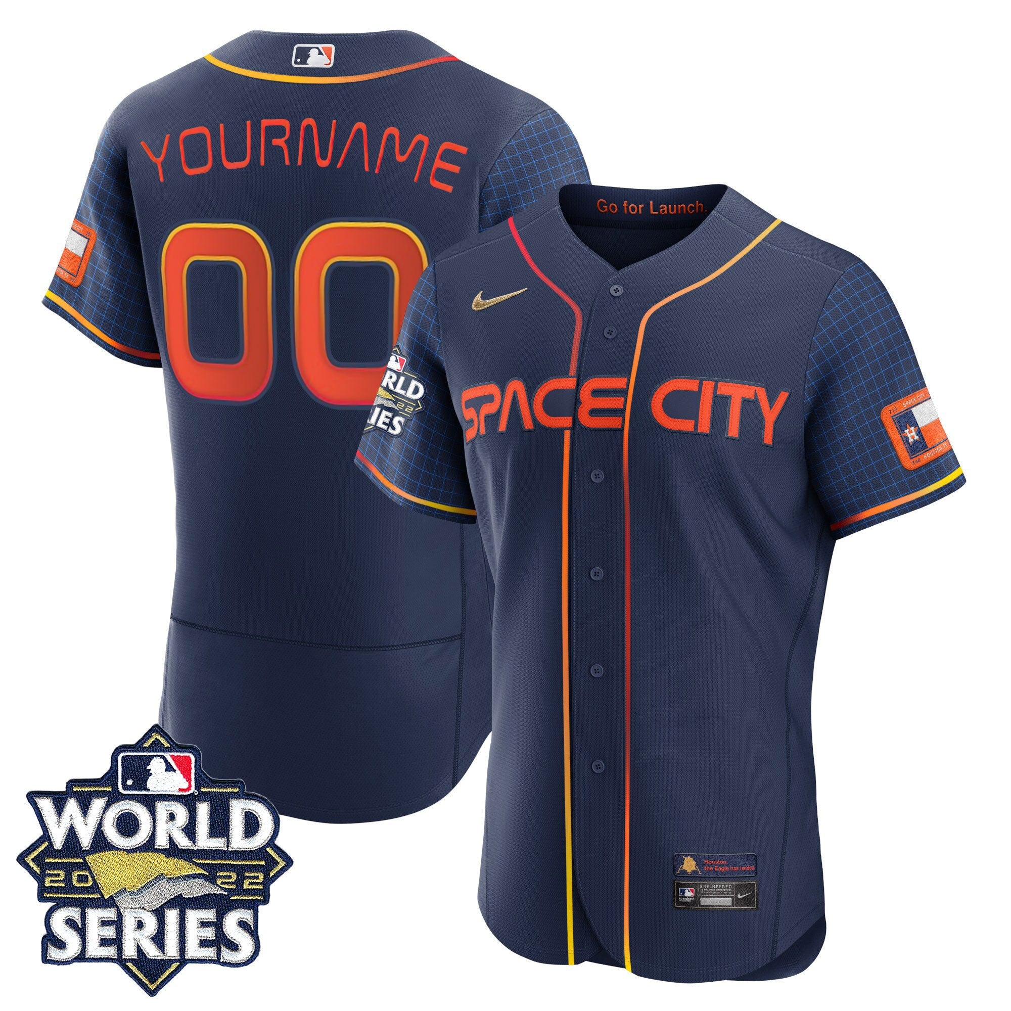 Houston Space City Custom Name and Number Jersey
