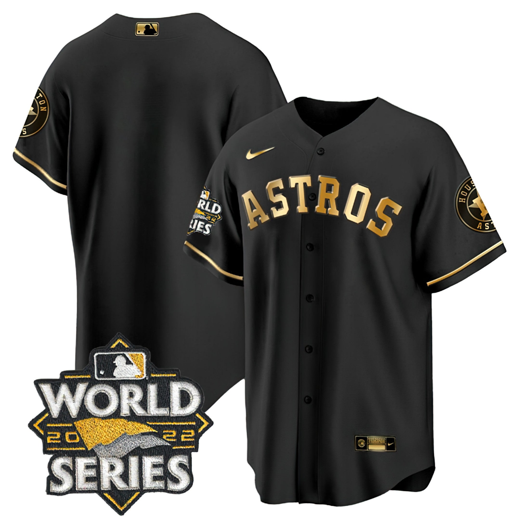 Houston Black Gold & White Gold Team Jersey