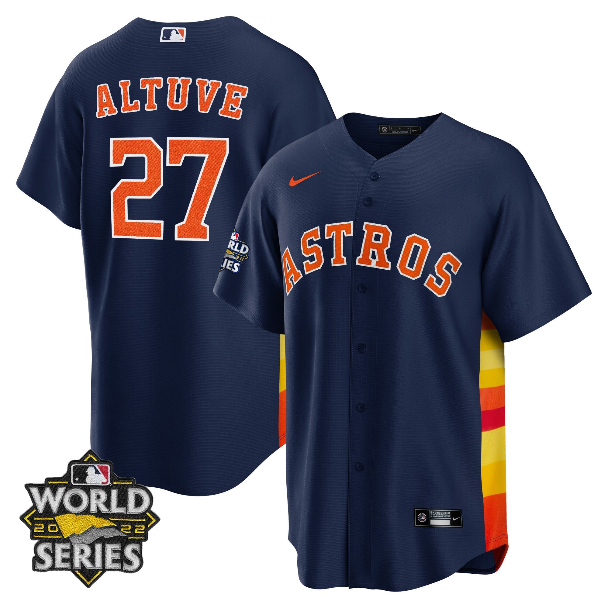 Men’s Houston Alternate Navy 2022 World Series Player Jersey