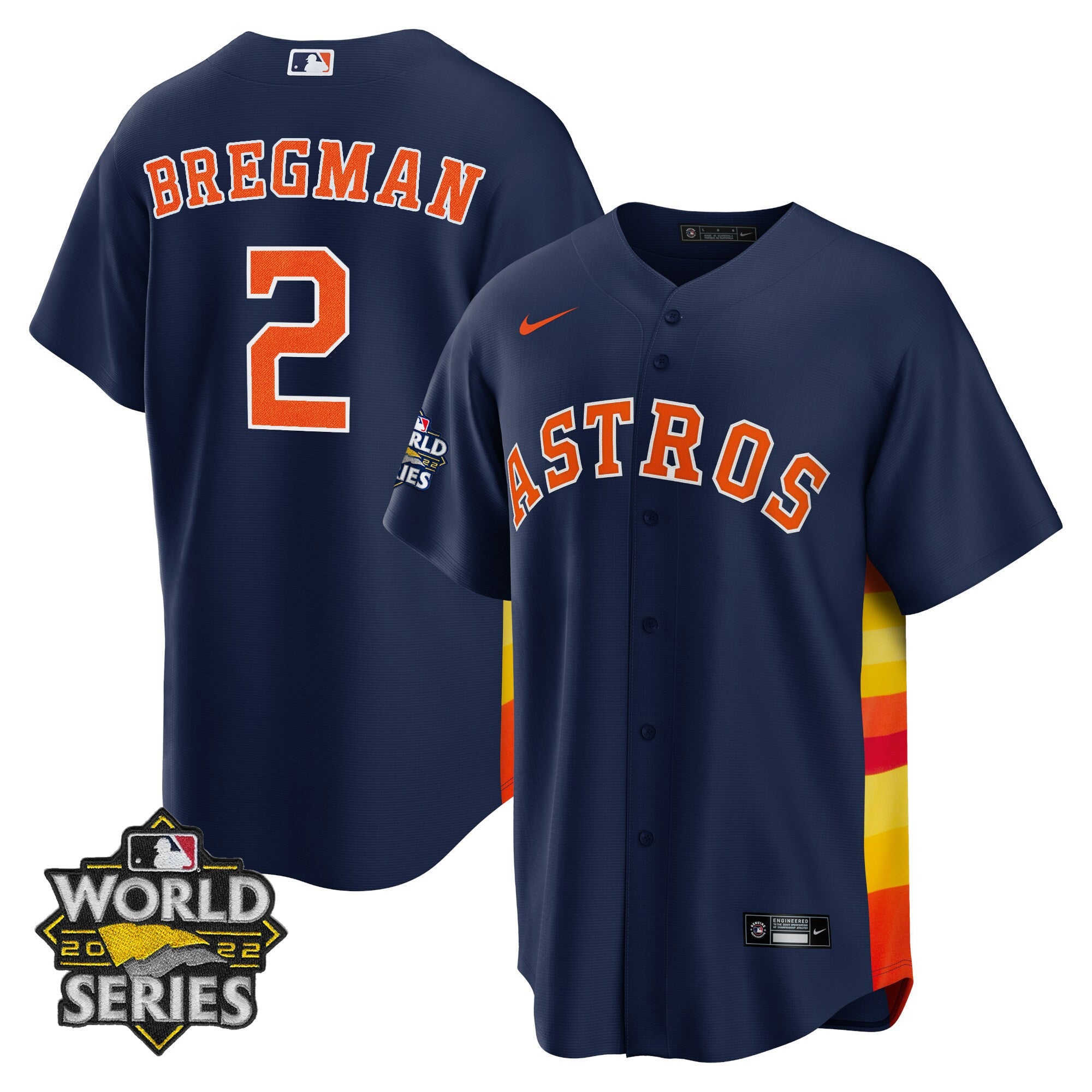 Men’s Houston Alternate Navy 2022 World Series Player Jersey