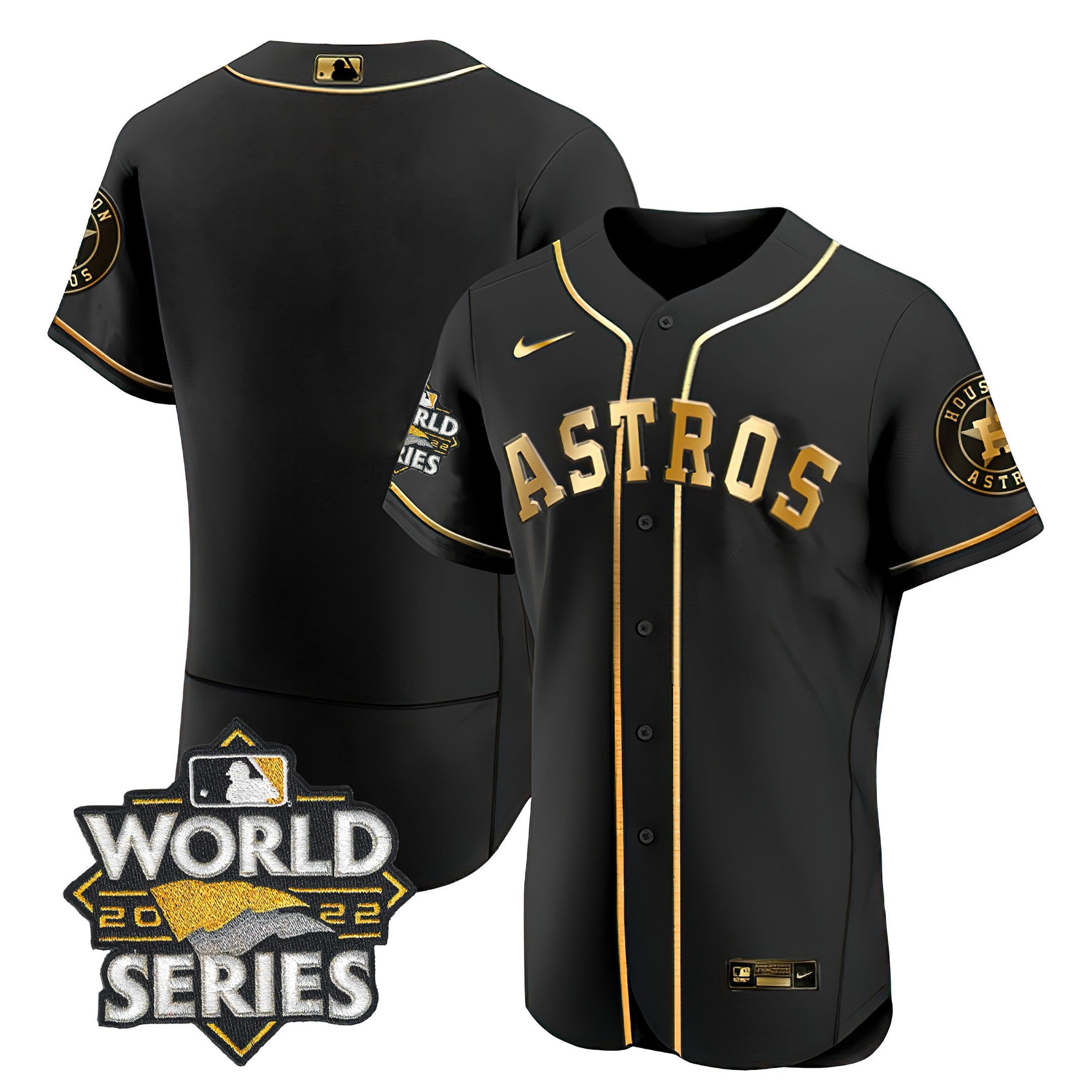Houston Black Gold & White Gold Team Jersey