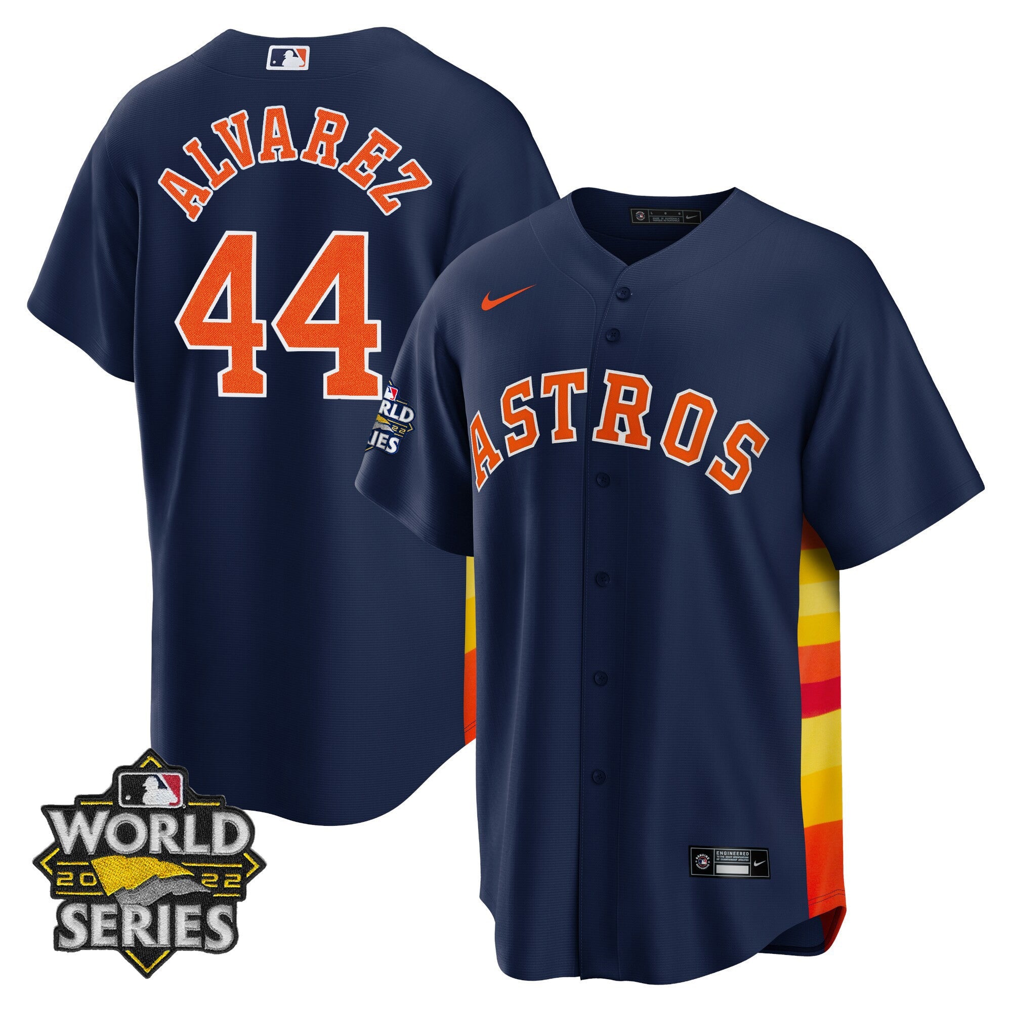 Men’s Houston Alternate Navy 2022 World Series Player Jersey