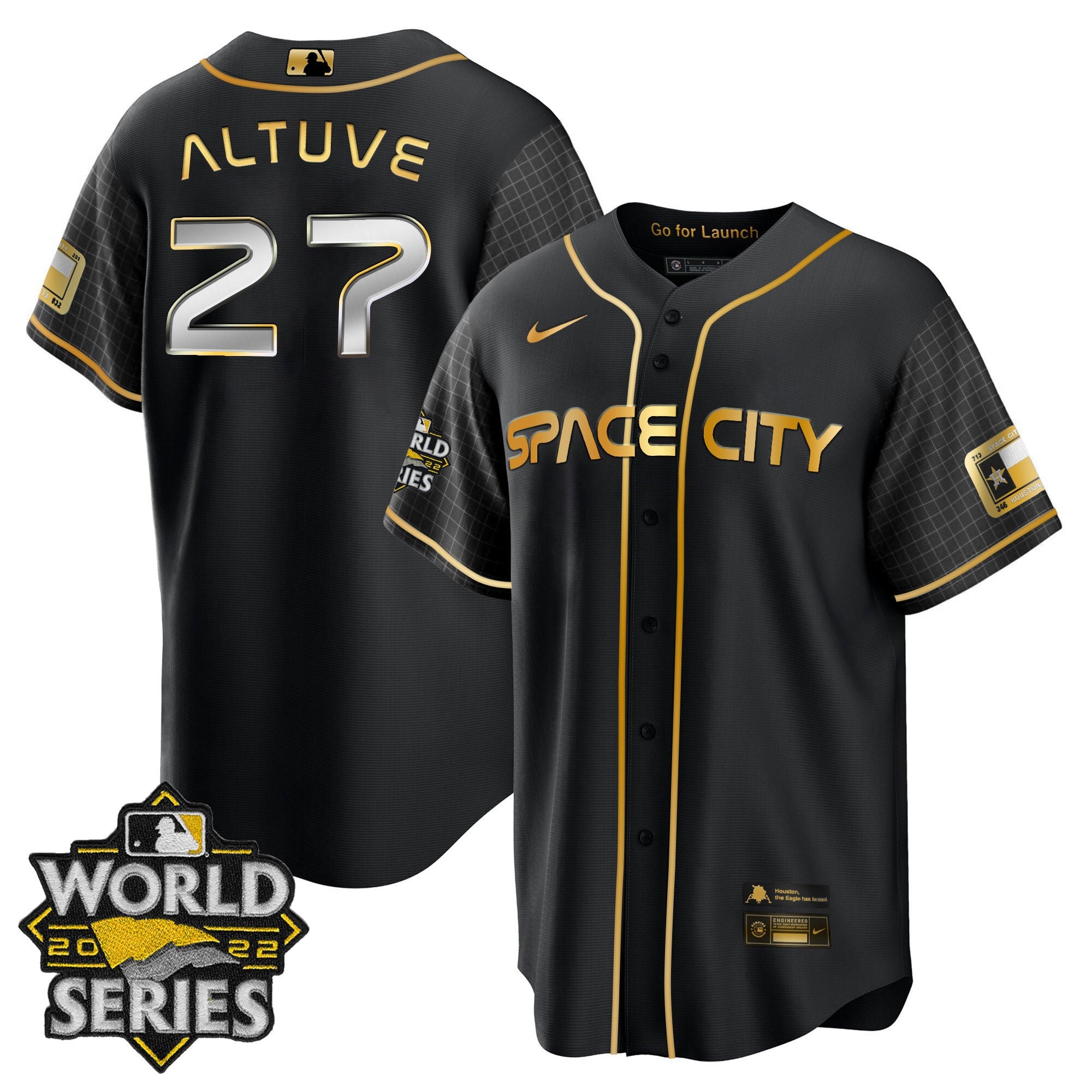 Men’s Houston Space City Gold 2022 World Series Jersey