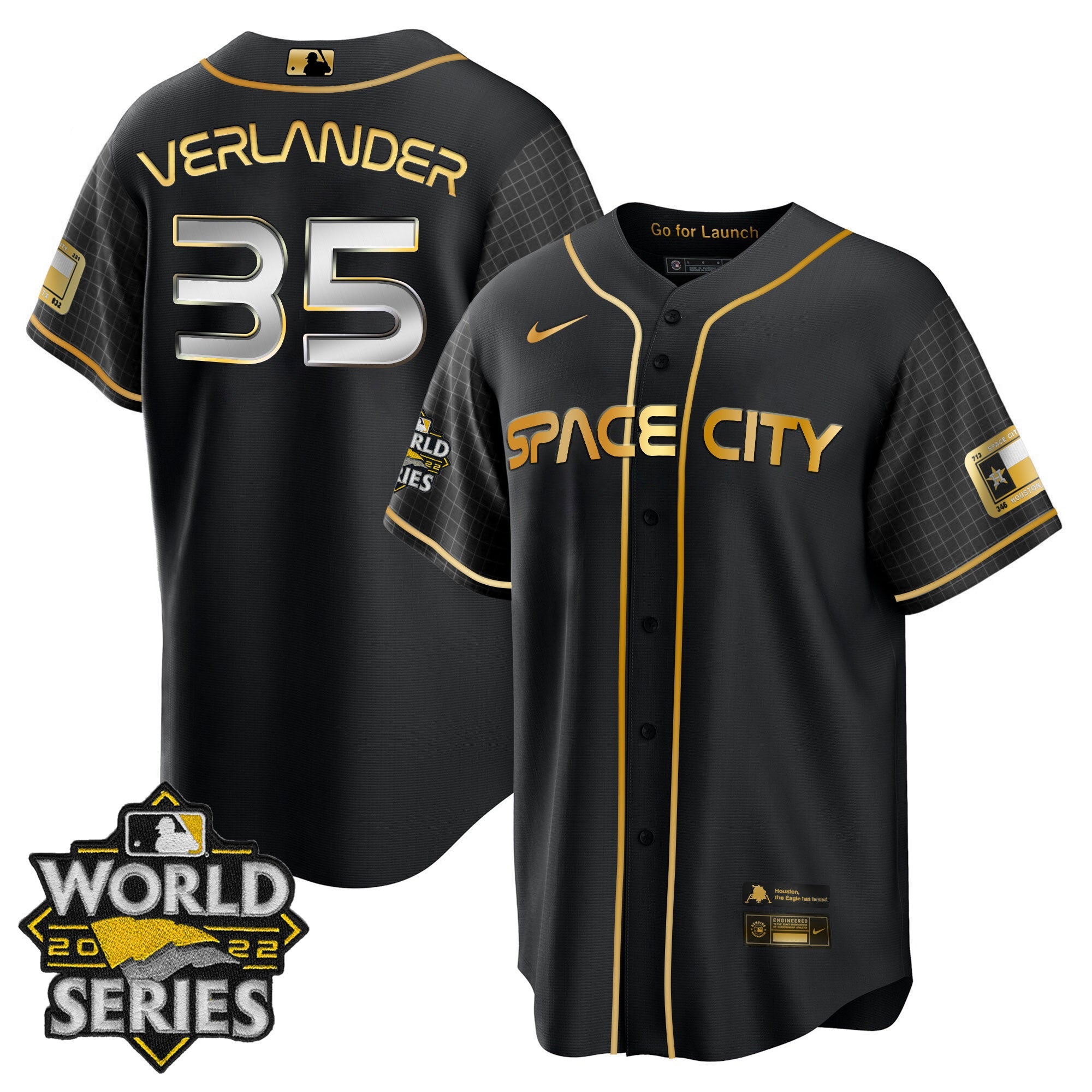 Men’s Houston Space City Gold 2022 World Series Jersey
