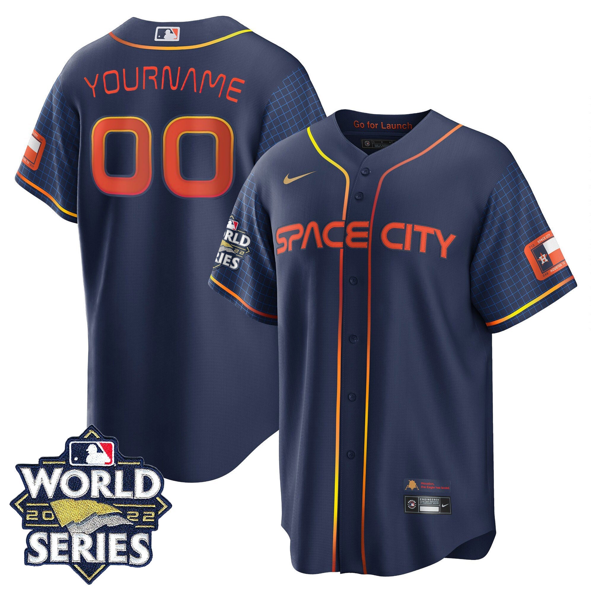 Houston 2022 World Series Custom Name And Number Jersey