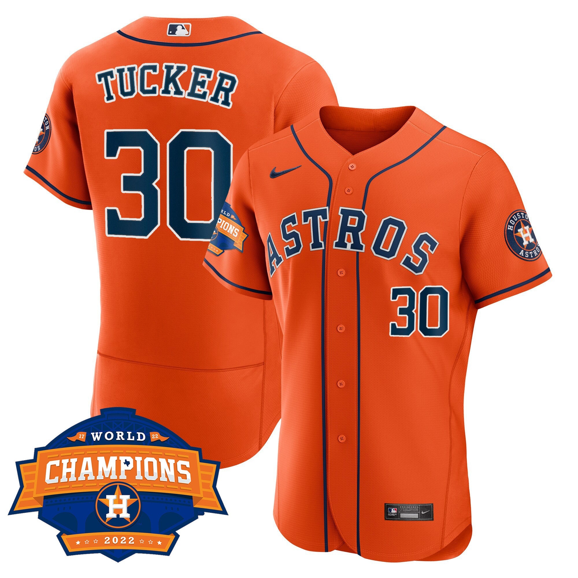 Men’s Houston Alternate 2022 World Series Champions Patch Limited Jersey
